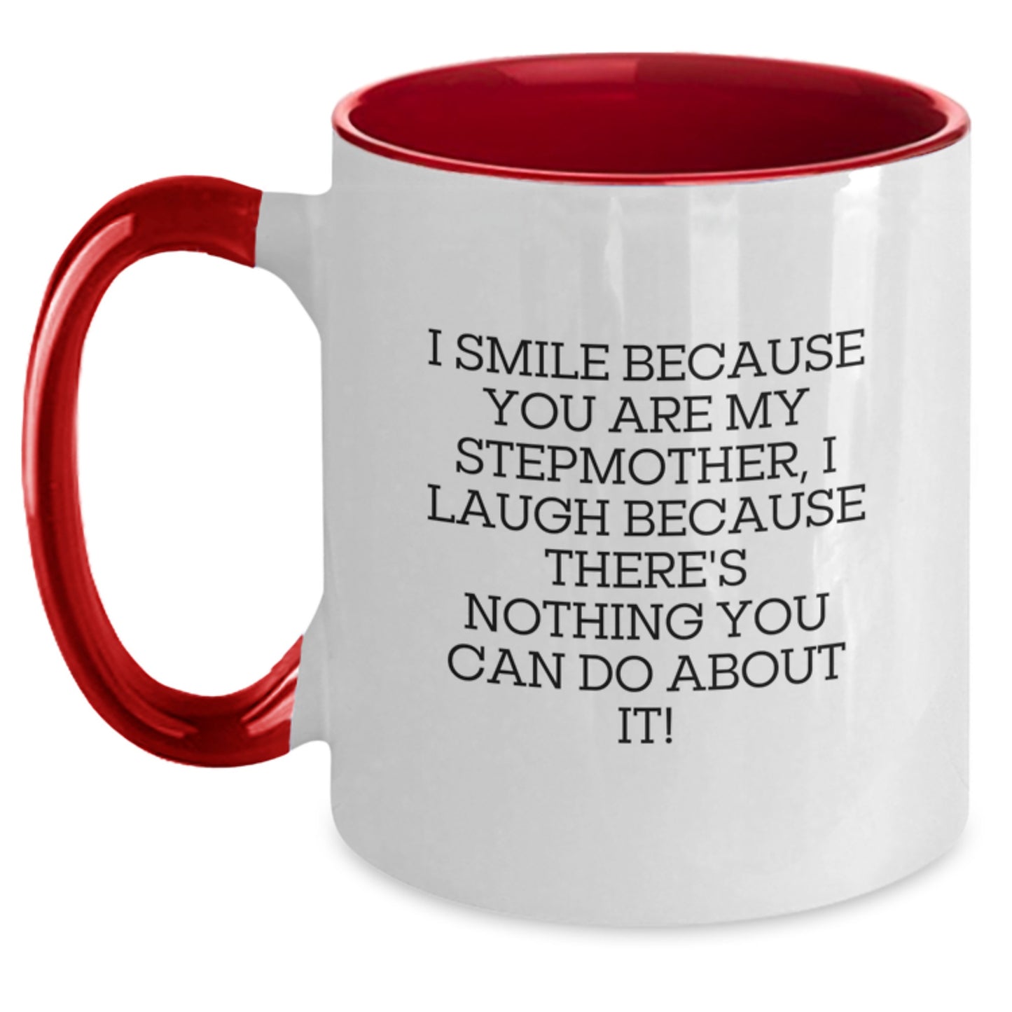 Funny Stepmother Gifts from Men to Stepmother, Unique Two Tone Coffee Mugs for Stepmother on Christmas Unique Gifts - Main