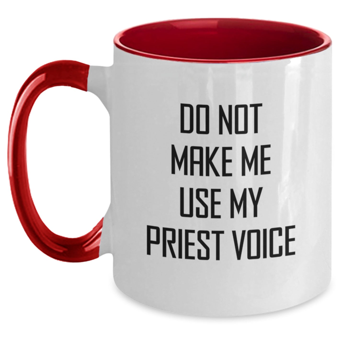 Birthday Gift Priest Two Tone Coffee Mug Present for Her in Black - Main