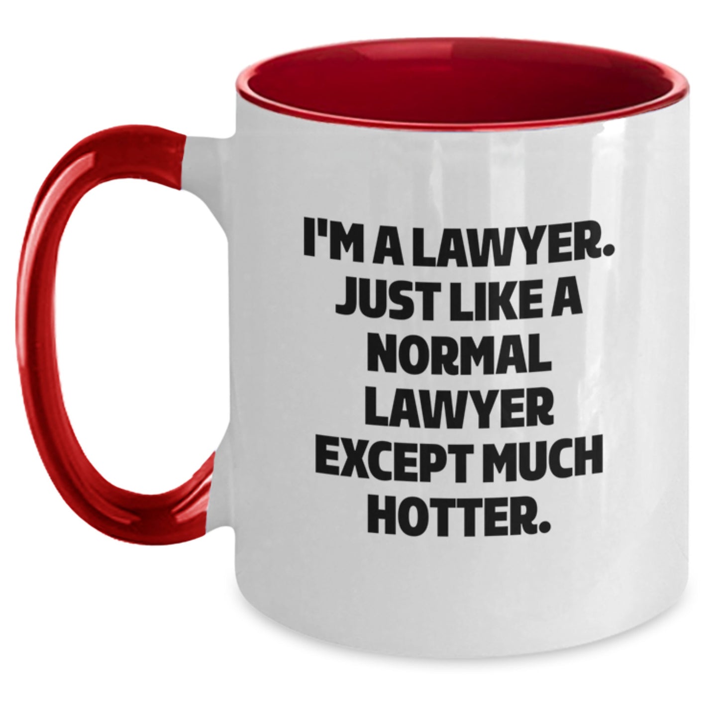 Funny Lawyer Gift Two Tone Coffee Mug for Valentine's from Friends to Lawyer - Main