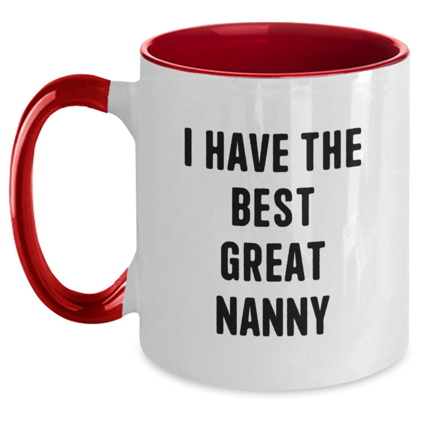 Funny Nanny Gifts from Men, Women, Friends, or Family on Valentine's - I Have The Best Great Nanny Two Tone Coffee Mug - Main