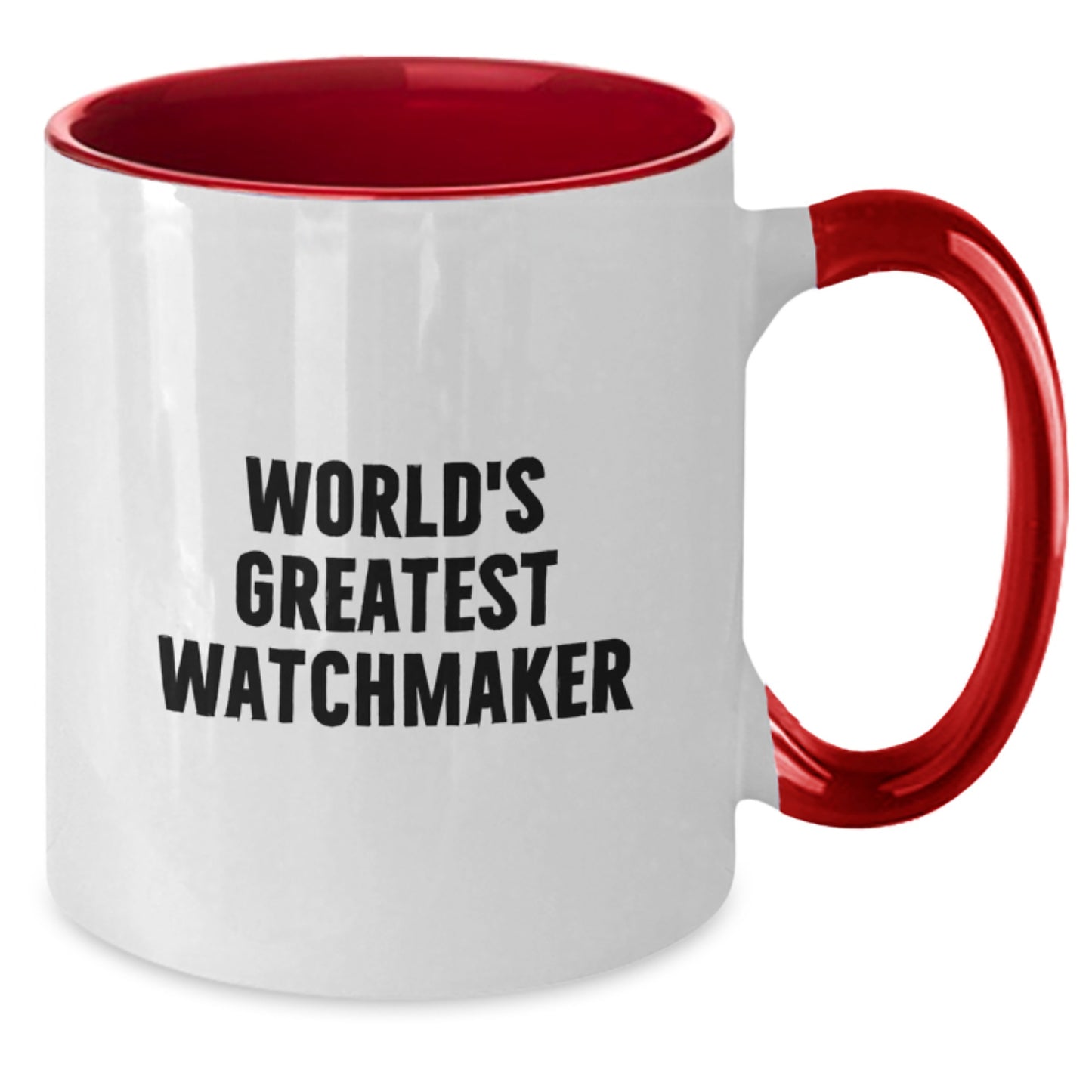 World's Greatest Watchmaker Funny Two Tone Coffee Mug Gifts from Friends for Birthday - Additional