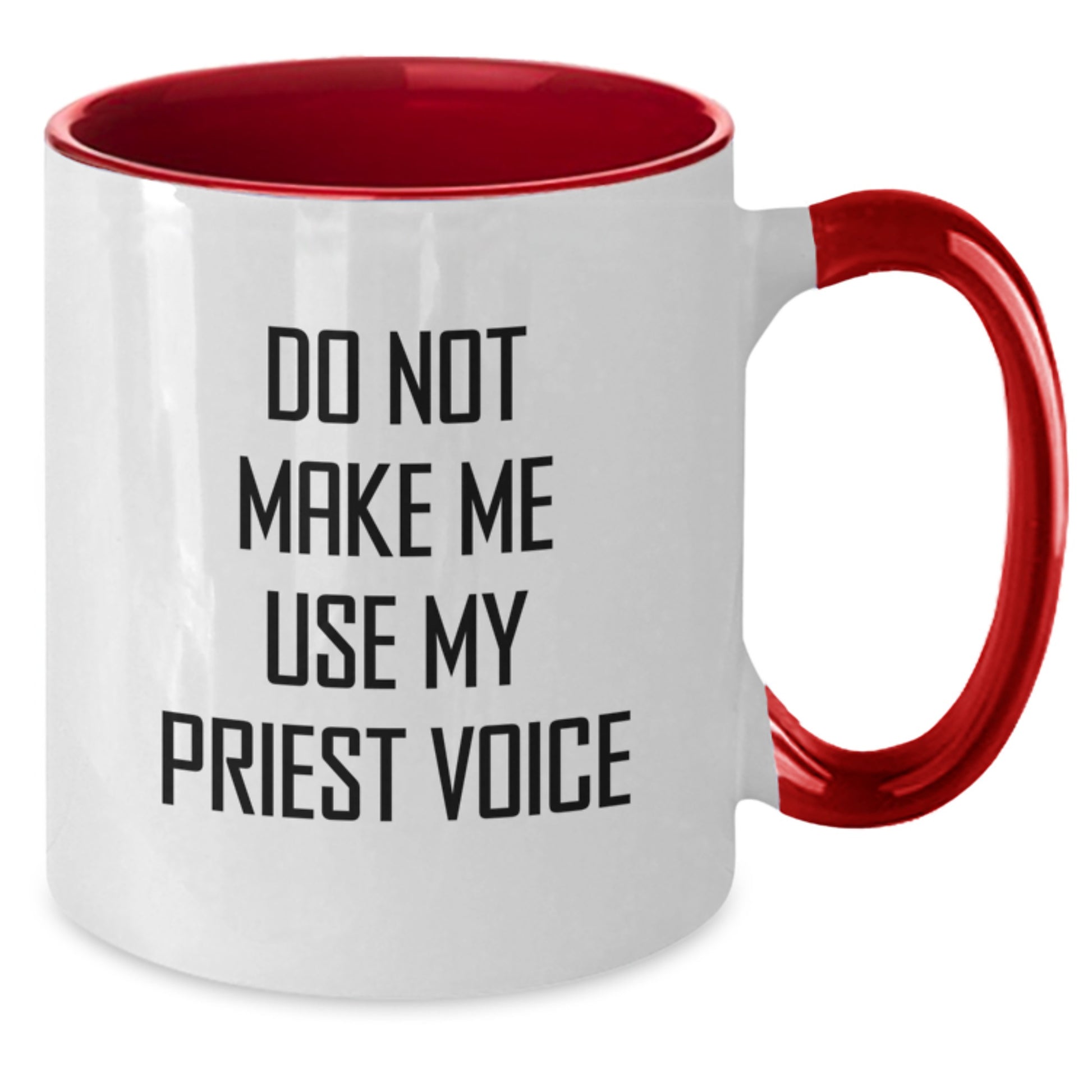Birthday Gift Priest Two Tone Coffee Mug Present for Her in Black - Additional