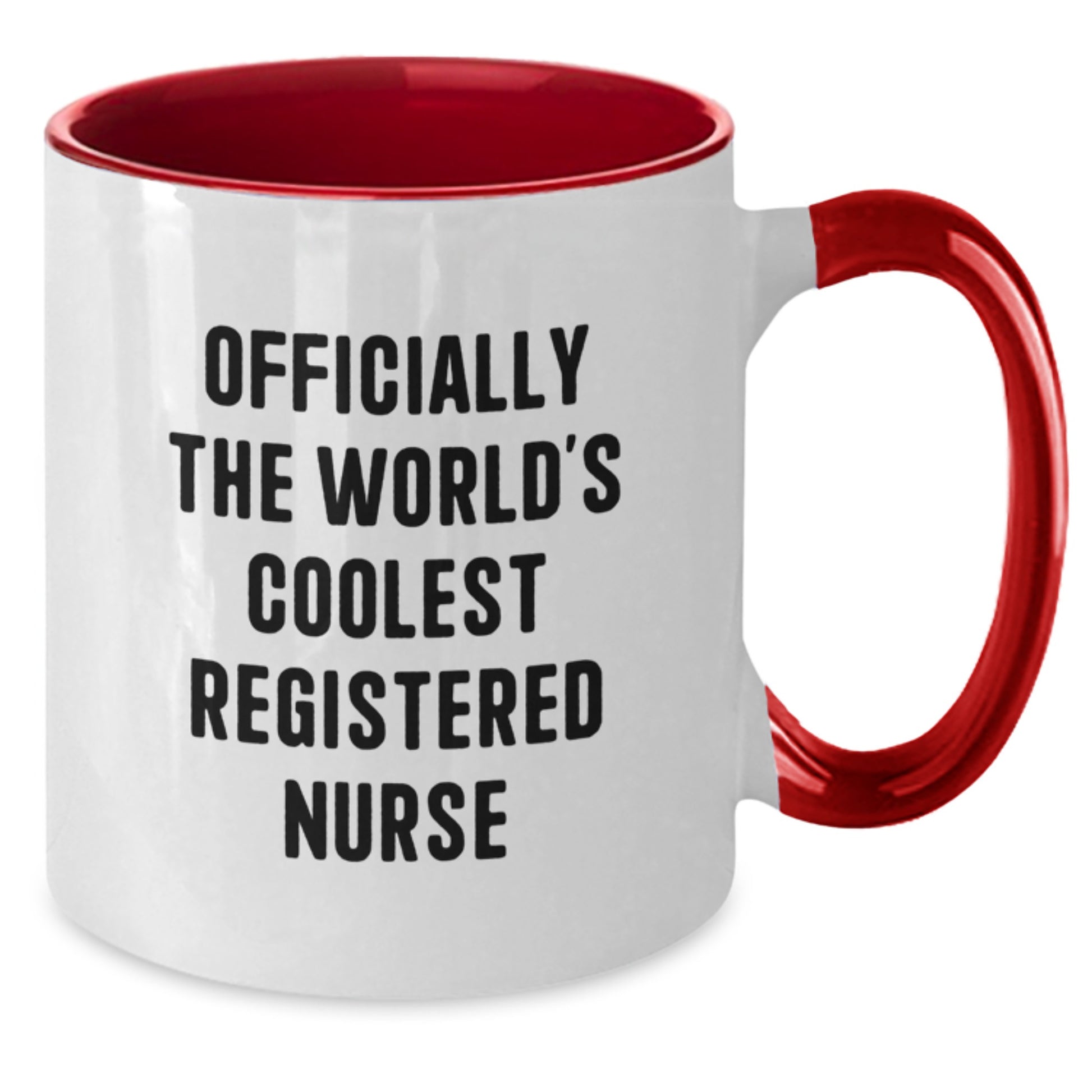 Funny Gifts for Registered Nurse - Officially Coolest RN Coffee Mug, Unique Two Tone Mug for Nurses, Christmas Unique Gifts from Friends and Family - Additional