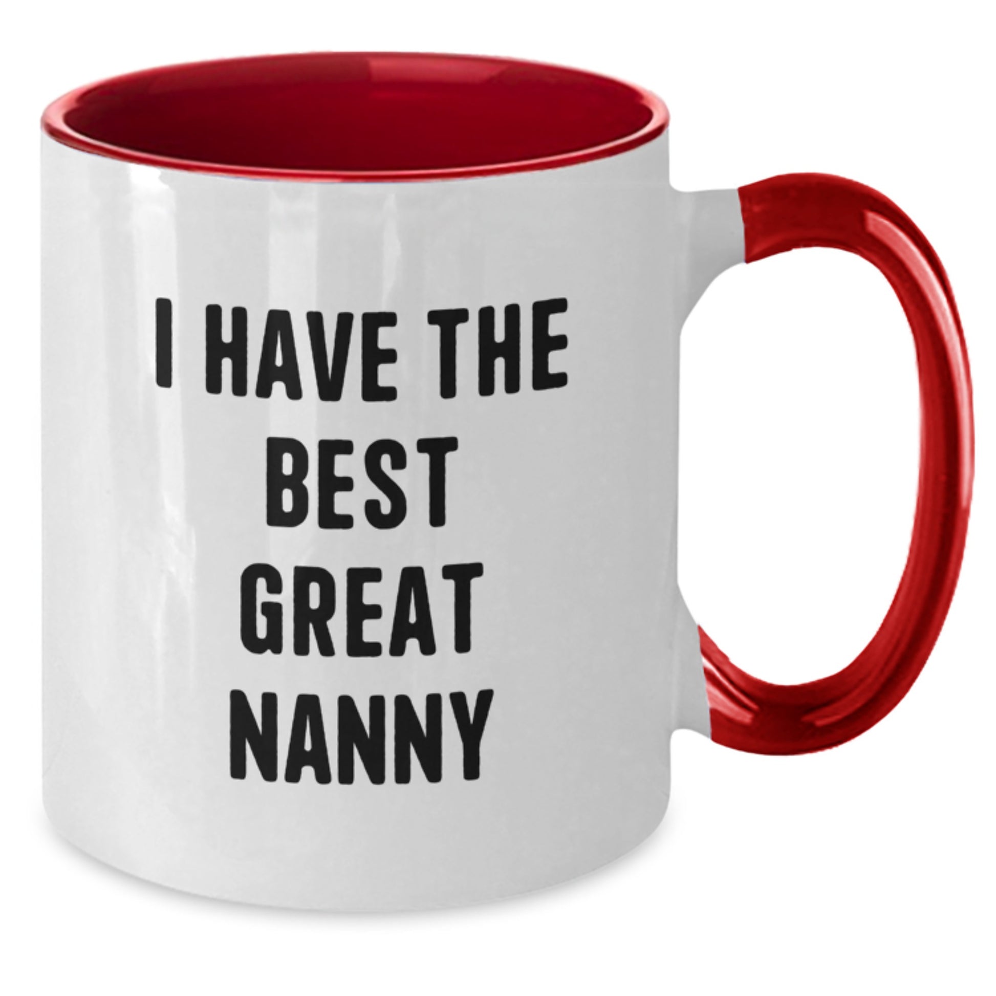 Funny Nanny Gifts from Men, Women, Friends, or Family on Valentine's - I Have The Best Great Nanny Two Tone Coffee Mug - Additional