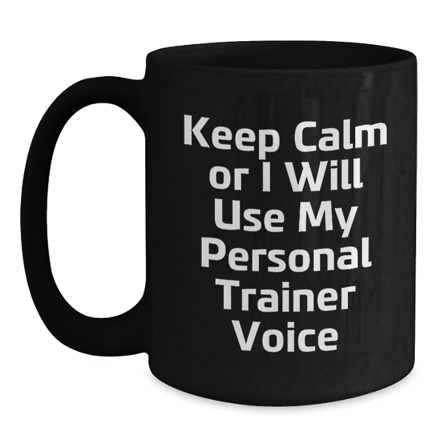 Personal Trainer Humor Black Coffee Mug Gifts for Dad from Family - Main
