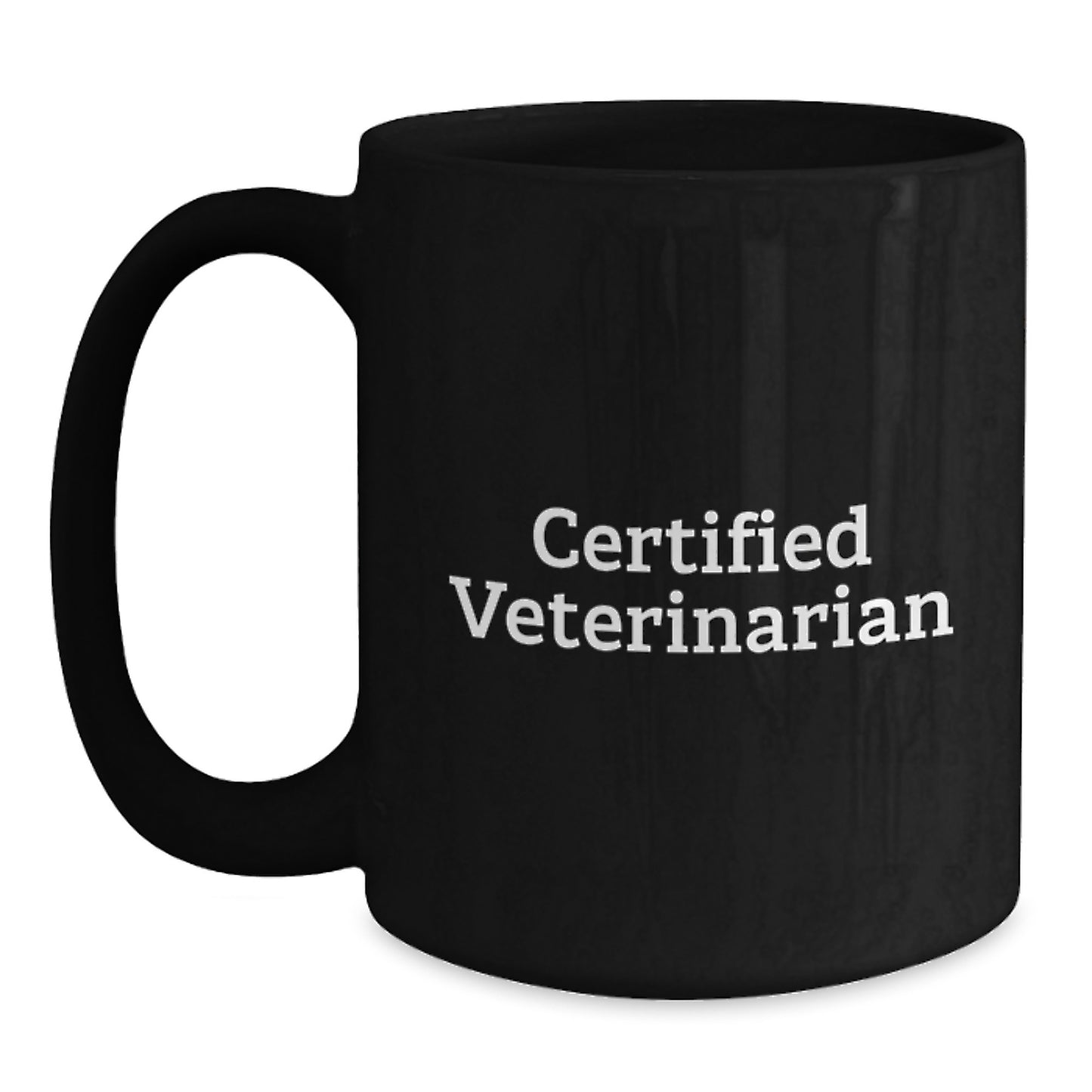 Funny Veterinarian Gifts - 'Love My Job' Black Coffee Mug, Certified Veterinarian Valentine's Unique Gifts from Friends or Family - Main