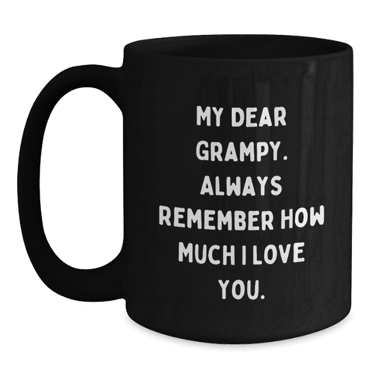 Funny Grampy Gifts from Family - Black Coffee Mug for Grampy - Main