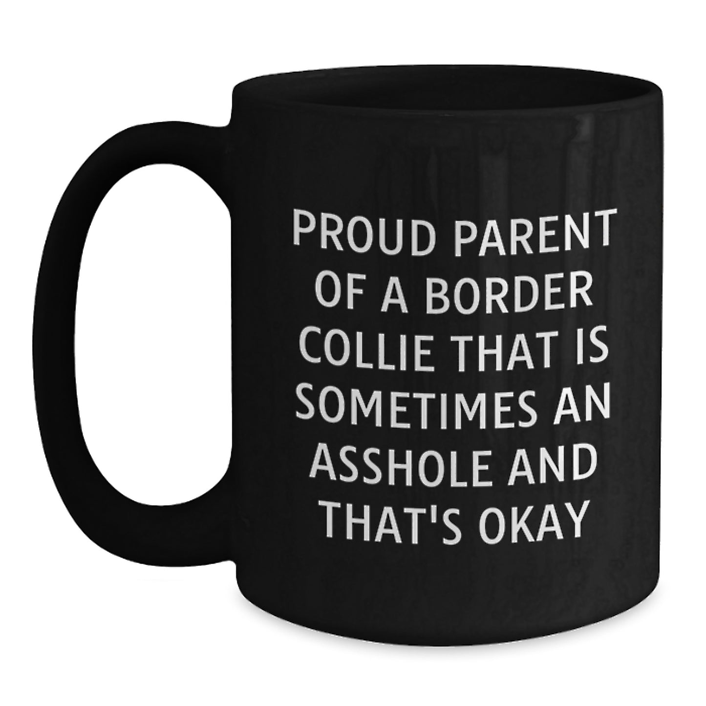 Funny Border Collie Parent Gifts from Friends for Men and Women, Border Collie Dog Lovers Enjoying Coffee on Birthday Unique Gifts - Main