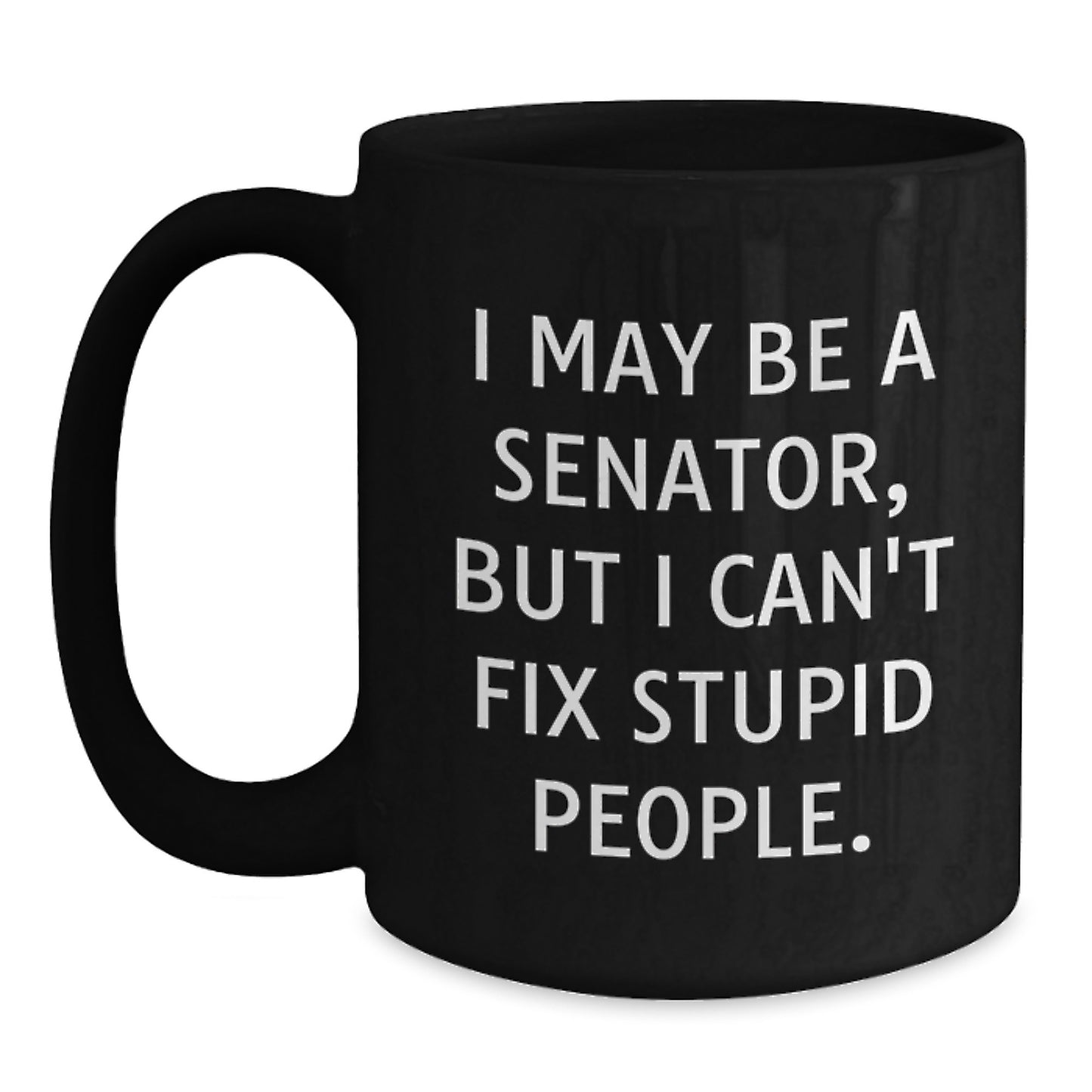 Senator Keepsake Black Coffee Mug for Him 11oz Birthday Gift - Main
