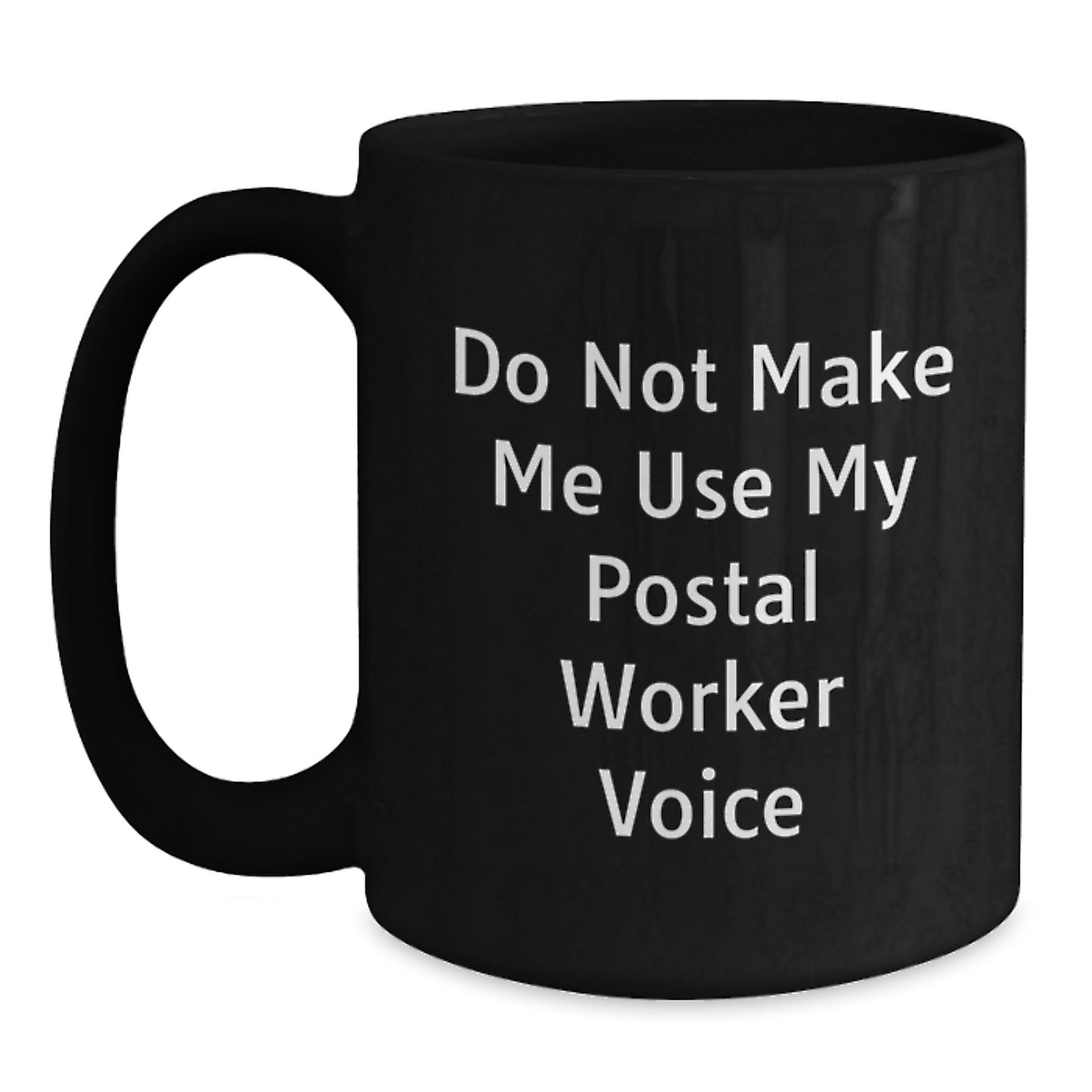 Birthday Gift Postal Worker Black Coffee Mug for Her Present - Main
