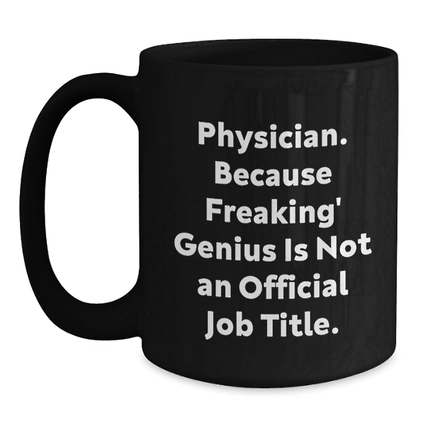 Funny Physician Christmas Unique Gifts from Men Black Coffee Mug, For Physician Friends Family Coworkers - Main