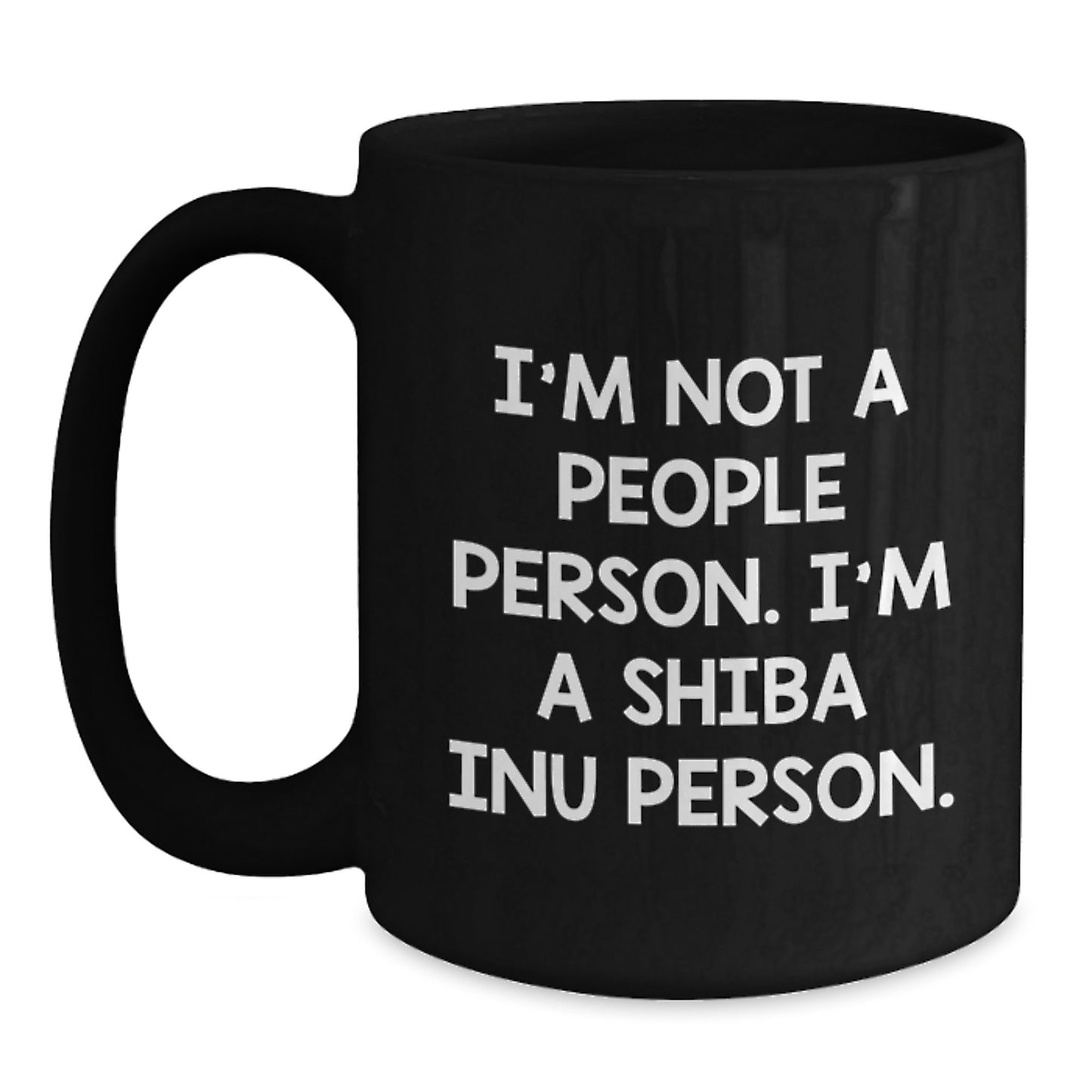 Funny Shiba Inu Dog Lover Black Coffee Mug Gifts from Friends on Valentine's - Main