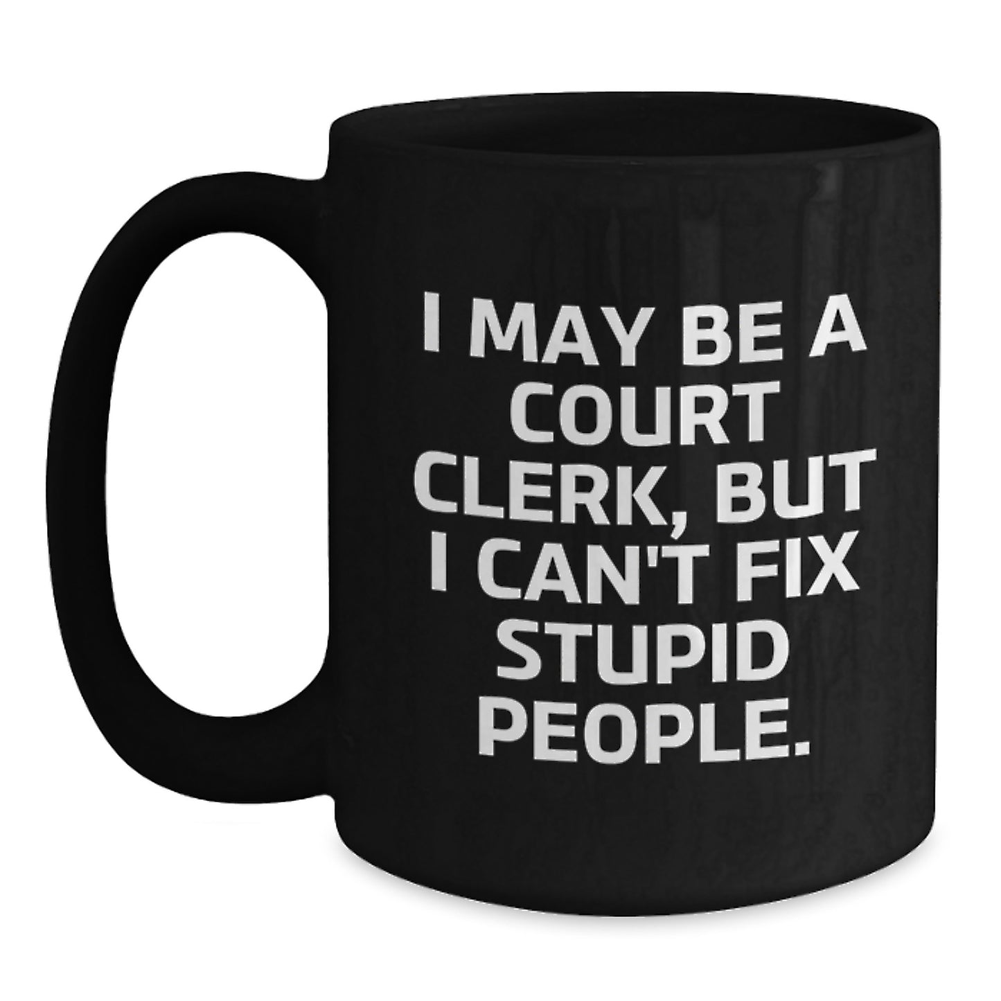 Court Clerk Keepsake Ceramic Black Coffee Mug for Him 11oz Birthday Gift - Main