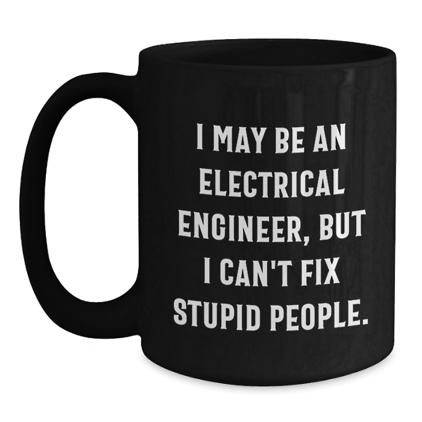 Electrical Engineer Keepsake Black Coffee Mug for Him Birthday Gift - Main