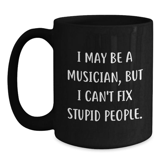 Funny Musician Gifts for Musician Lover Unique Black Coffee Mug from Friends - Main