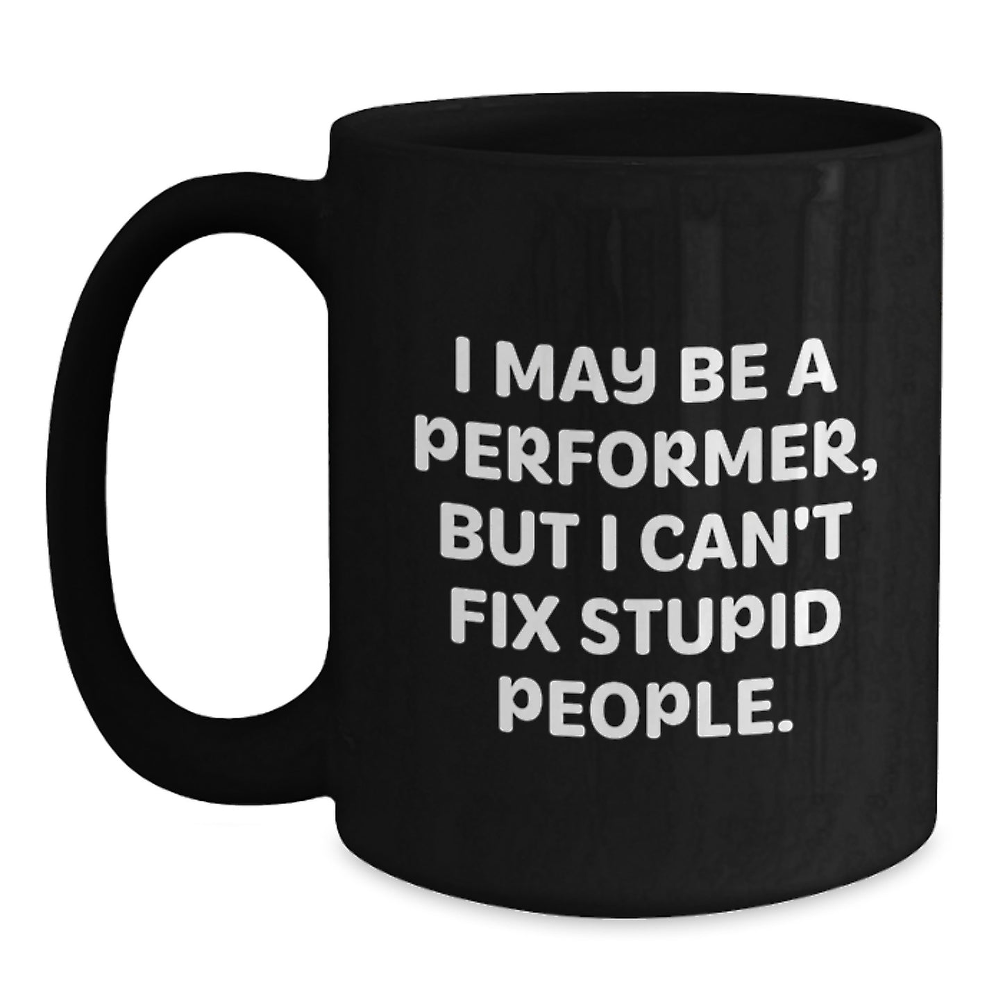Performer Keepsake Black Coffee Mug for Him Graduation Gift 11oz Ceramic - Main