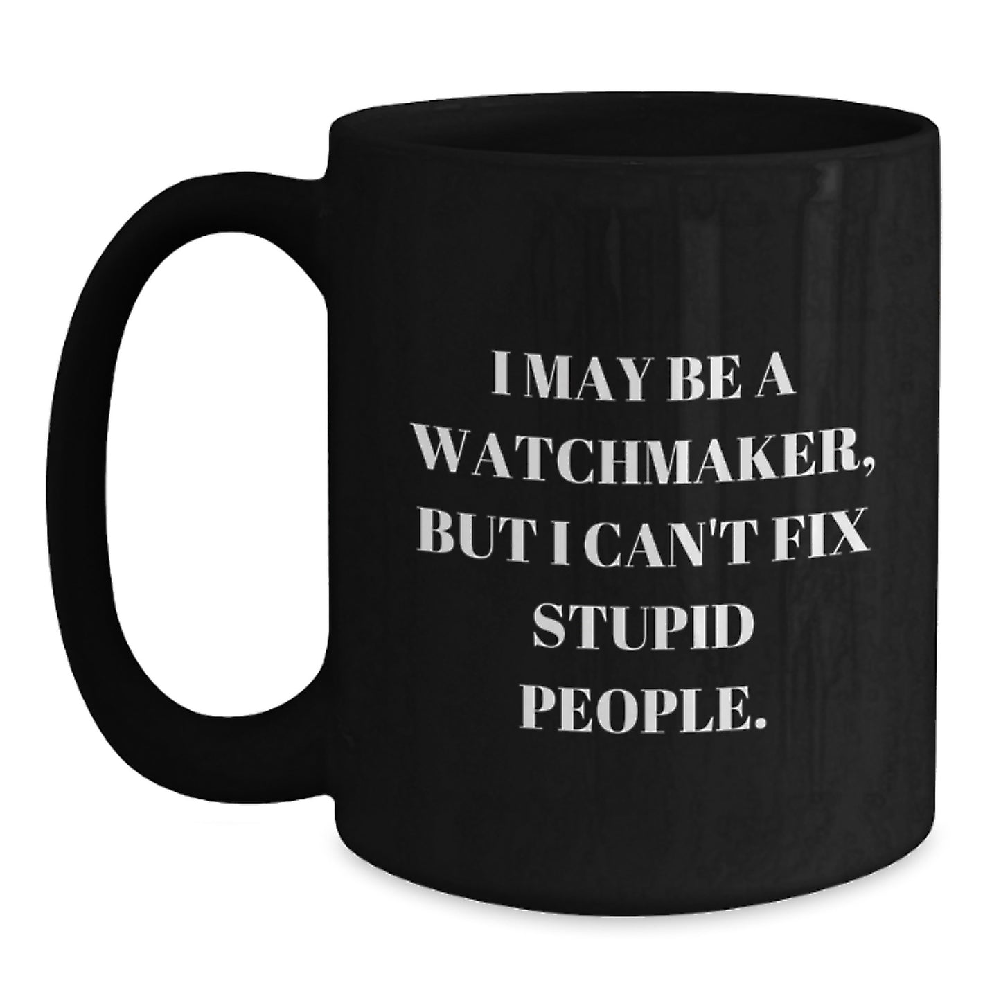 Watchmaker Keepsake Black Coffee Mug for Him Birthday Gift - Main