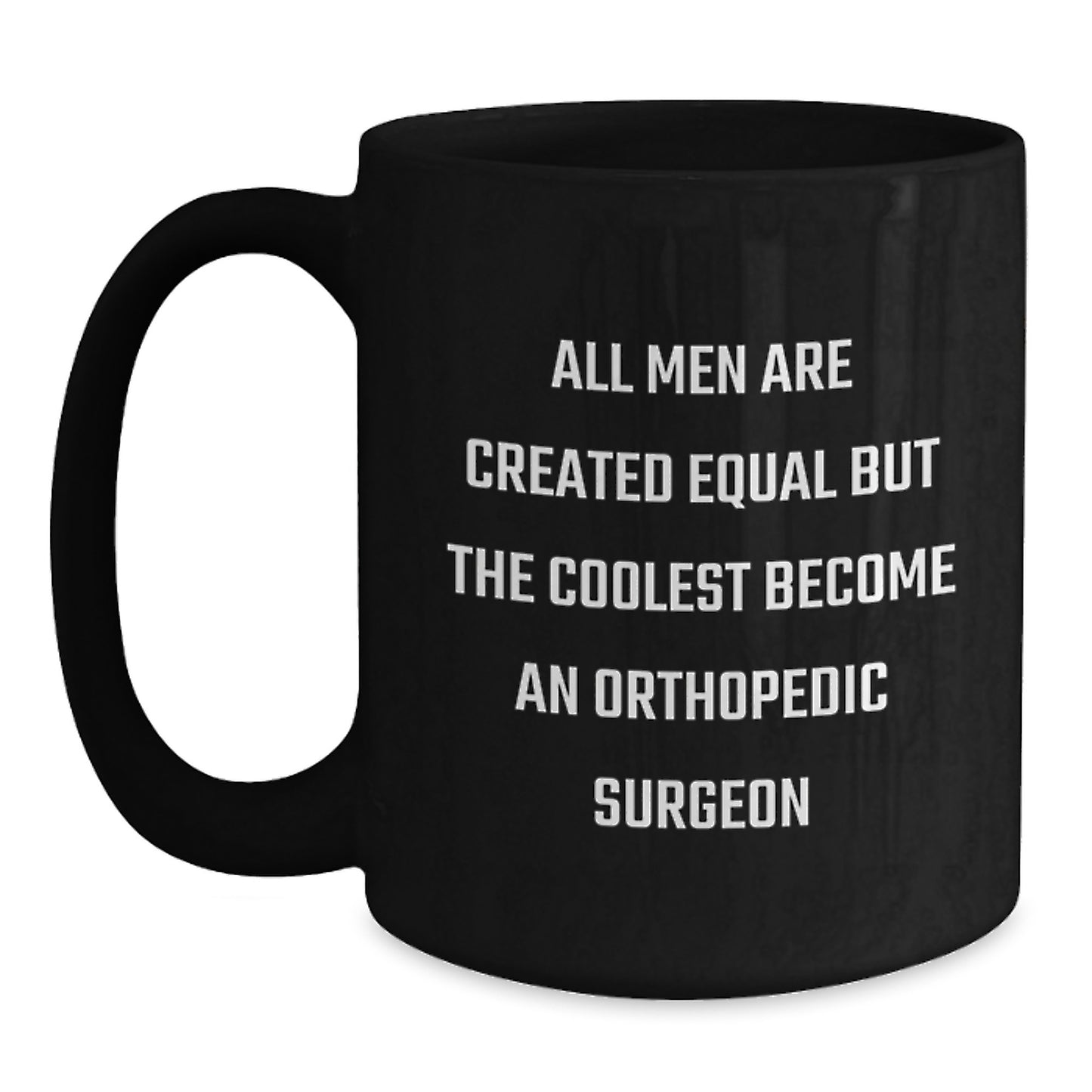 Orthopedic Surgeon Keepsake Black Coffee Mug for Him Birthday Gift - Main