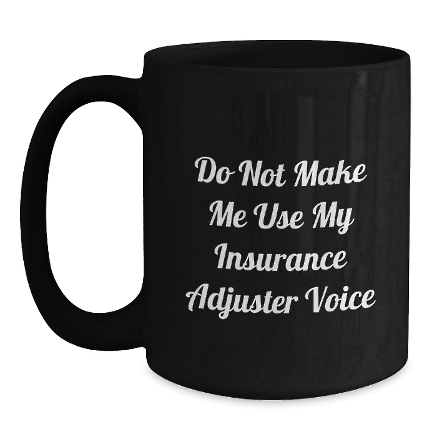 Insurance Adjuster Keepsake Black Coffee Mug for Him Graduation Gift - Main