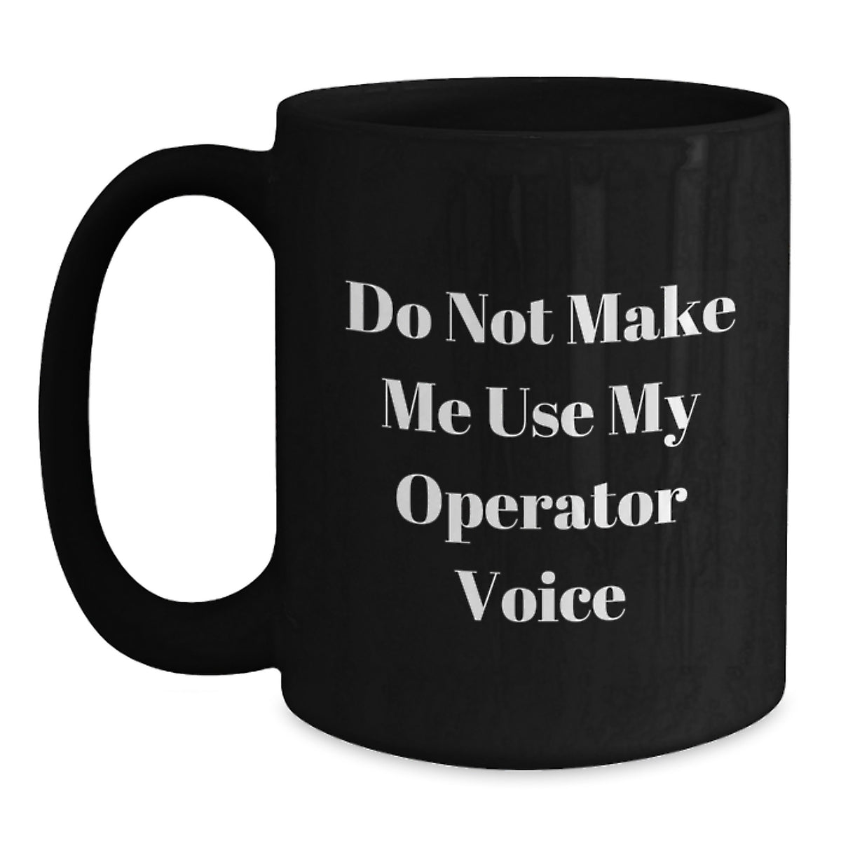 Operator Keepsake Premium Black Coffee Mug for Him Christmas Gift - Main