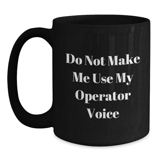 Operator Keepsake Premium Black Coffee Mug for Him Christmas Gift - Main