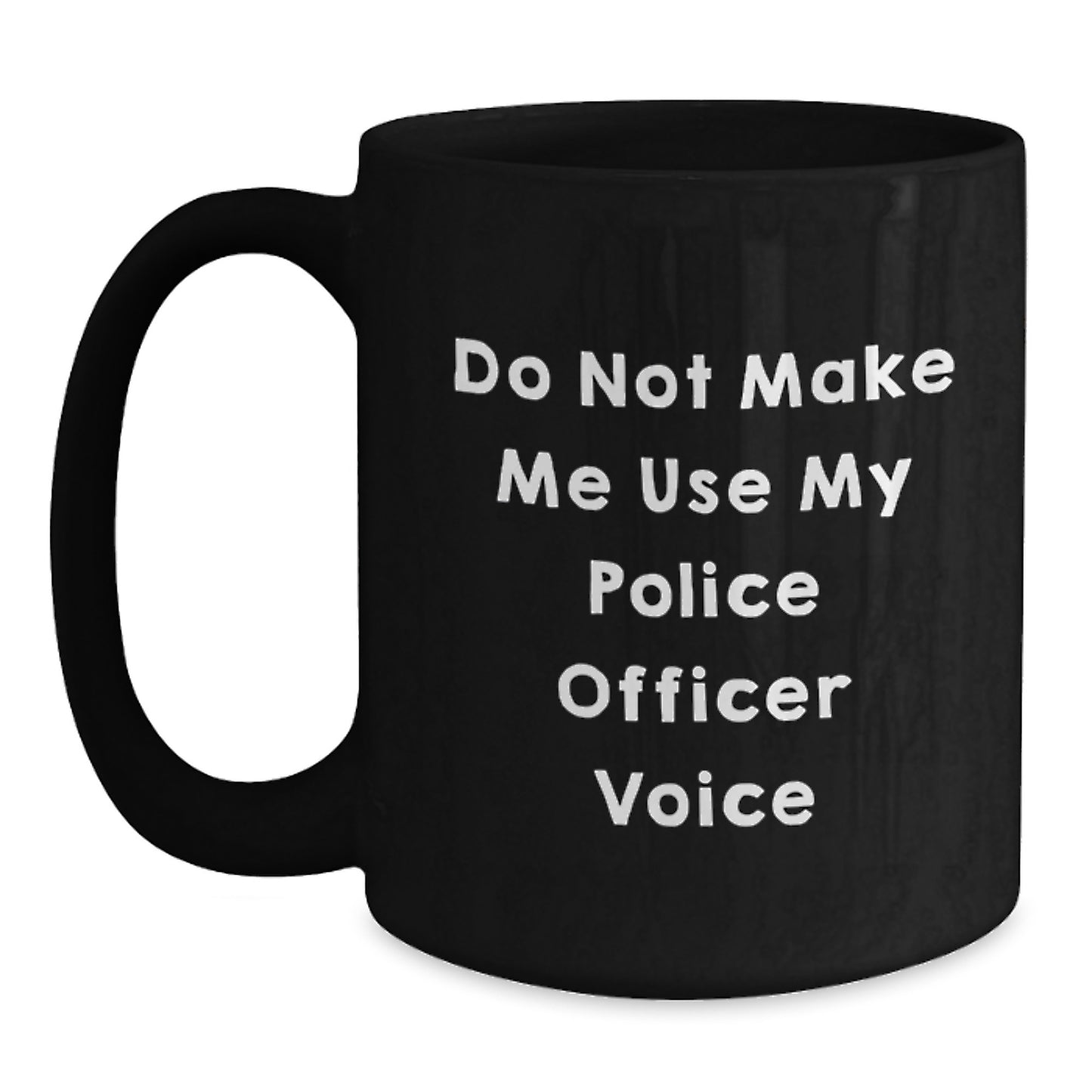 Police Officer Keepsake Black Coffee Mug for Him Birthday Gift - Main
