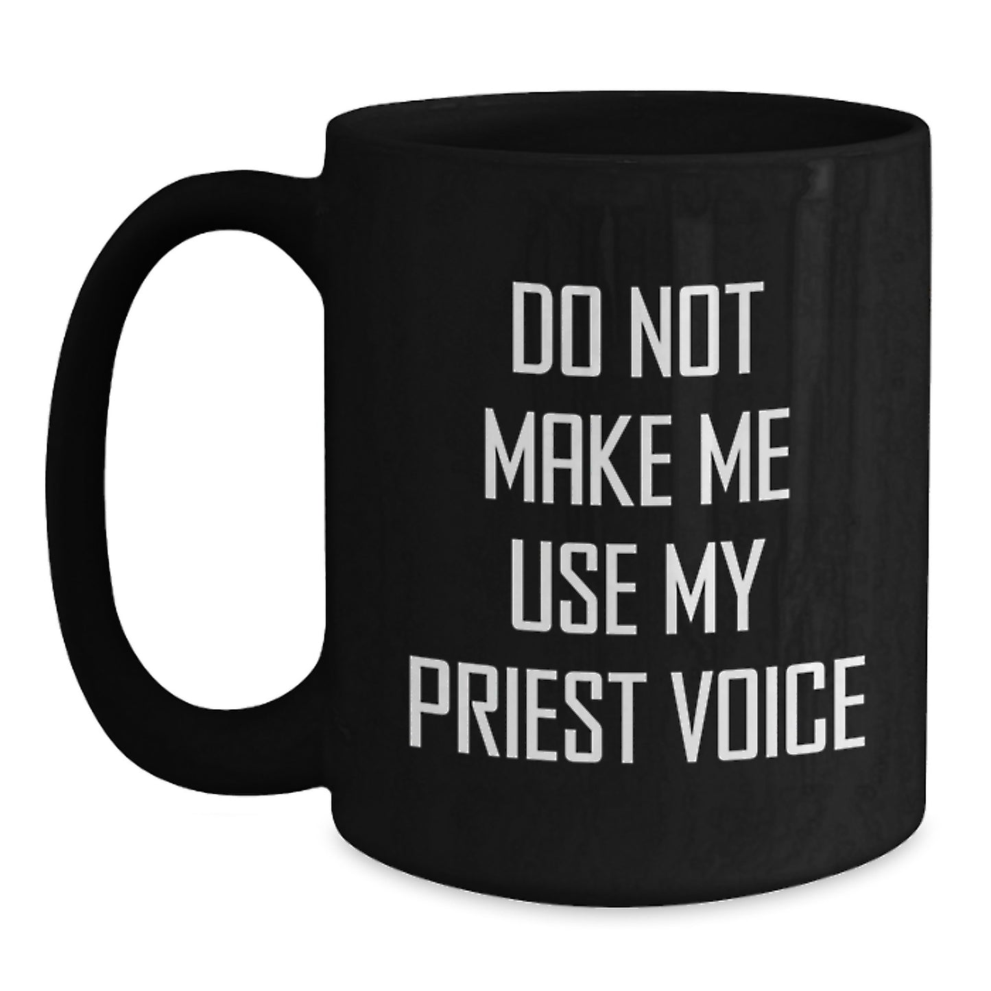 Birthday Gift Priest Black Coffee Mug for Her Present - Main