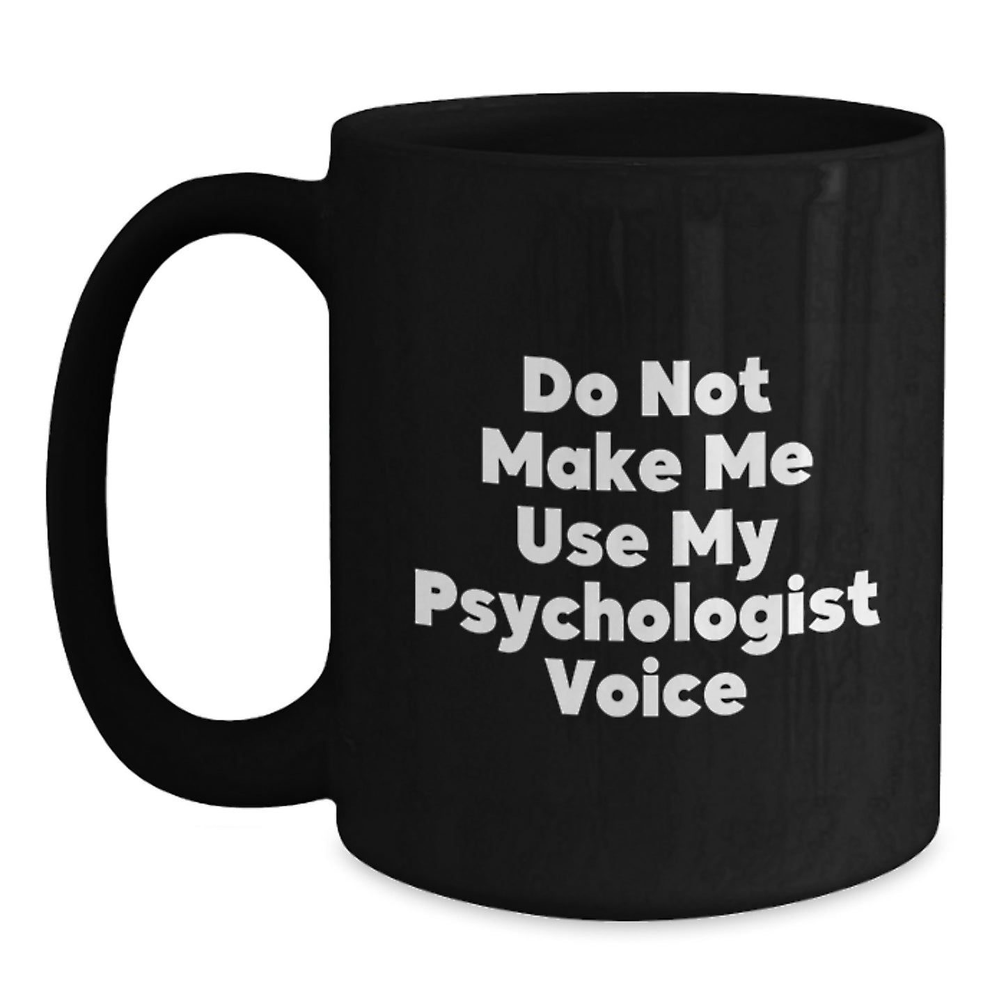 Birthday Gift for Her Psychologist Black Coffee Mug Present - Main