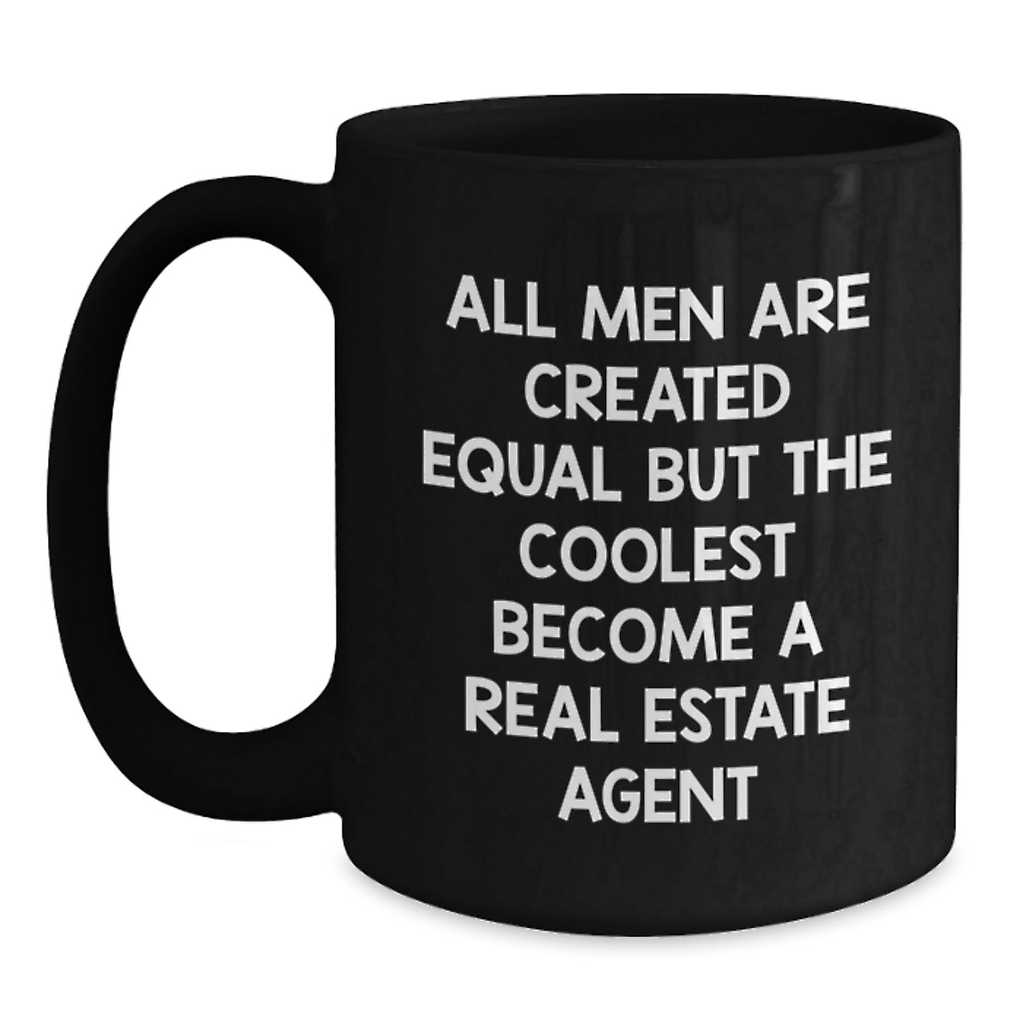 Funny Real Estate Agent Gifts from Men, Unique Black Coffee Mug for Real Estate Agent, Mother's Day Unique Gifts - Main