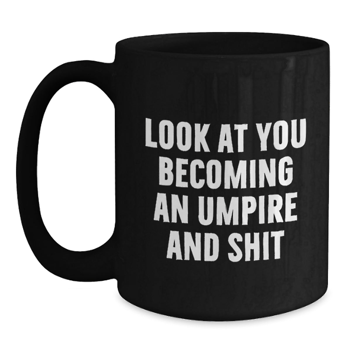 Umpire Keepsake Ceramic Black Coffee Mug for Him – Christmas Gift - Main