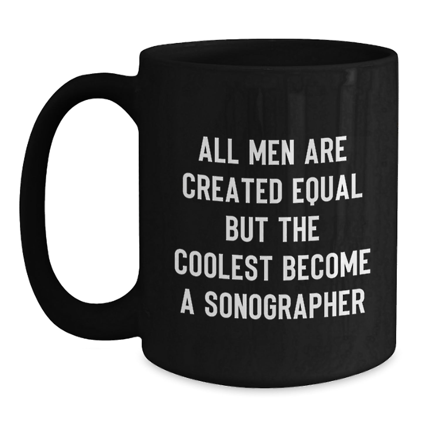 Sonographer Keepsake Black Coffee Mug for Him Birthday Premium Gift - Main