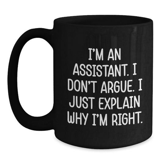 Premium Assistant Keepsake Black Coffee Mug for Him Birthday Gift - Main