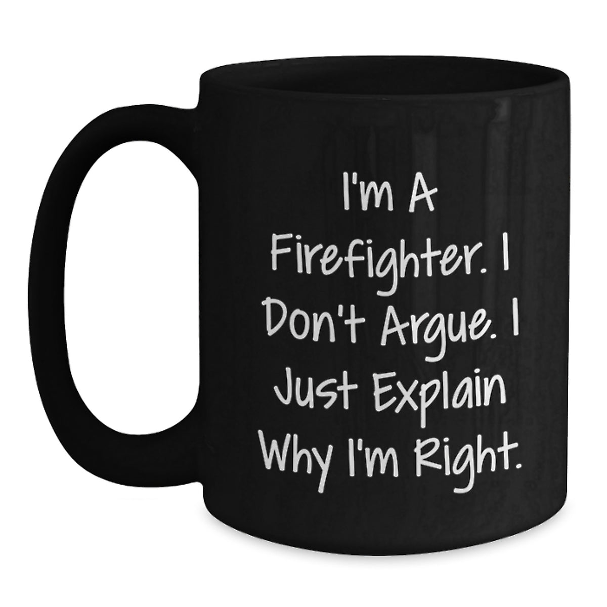 Black Coffee Mug Gift for Coworkers - Firefighter's Confident Idea - Main