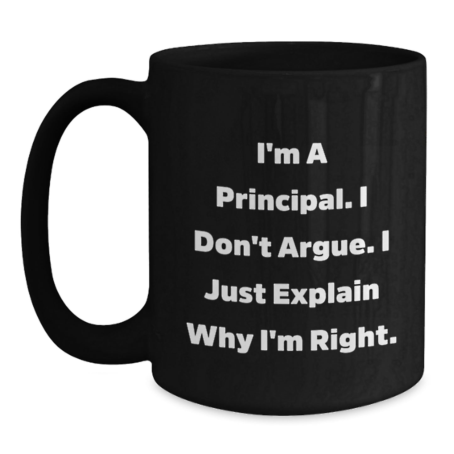 Principal Keepsake Ceramic Black Coffee Mug for Him 11oz Birthday Gift - Main