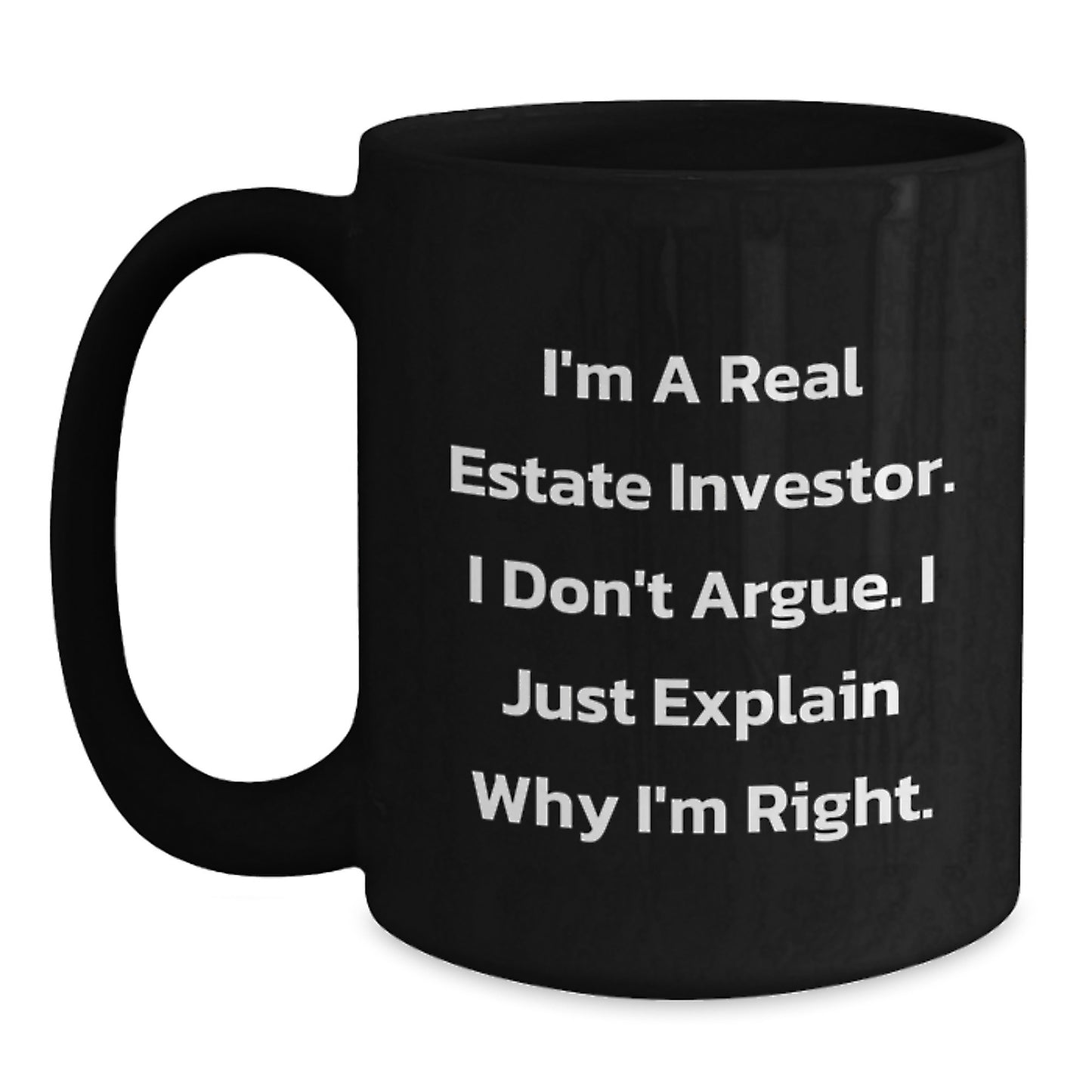 Real Estate Investor Funny Black Coffee Mugs Gifts from Friends for the Christmas Season - Main