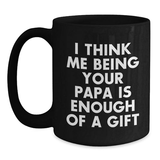 Funny Papa Black Coffee Mugs Gifts for Papa from Family and Friends on Graduation Day - Unique Papa Black Coffee Mug - Main