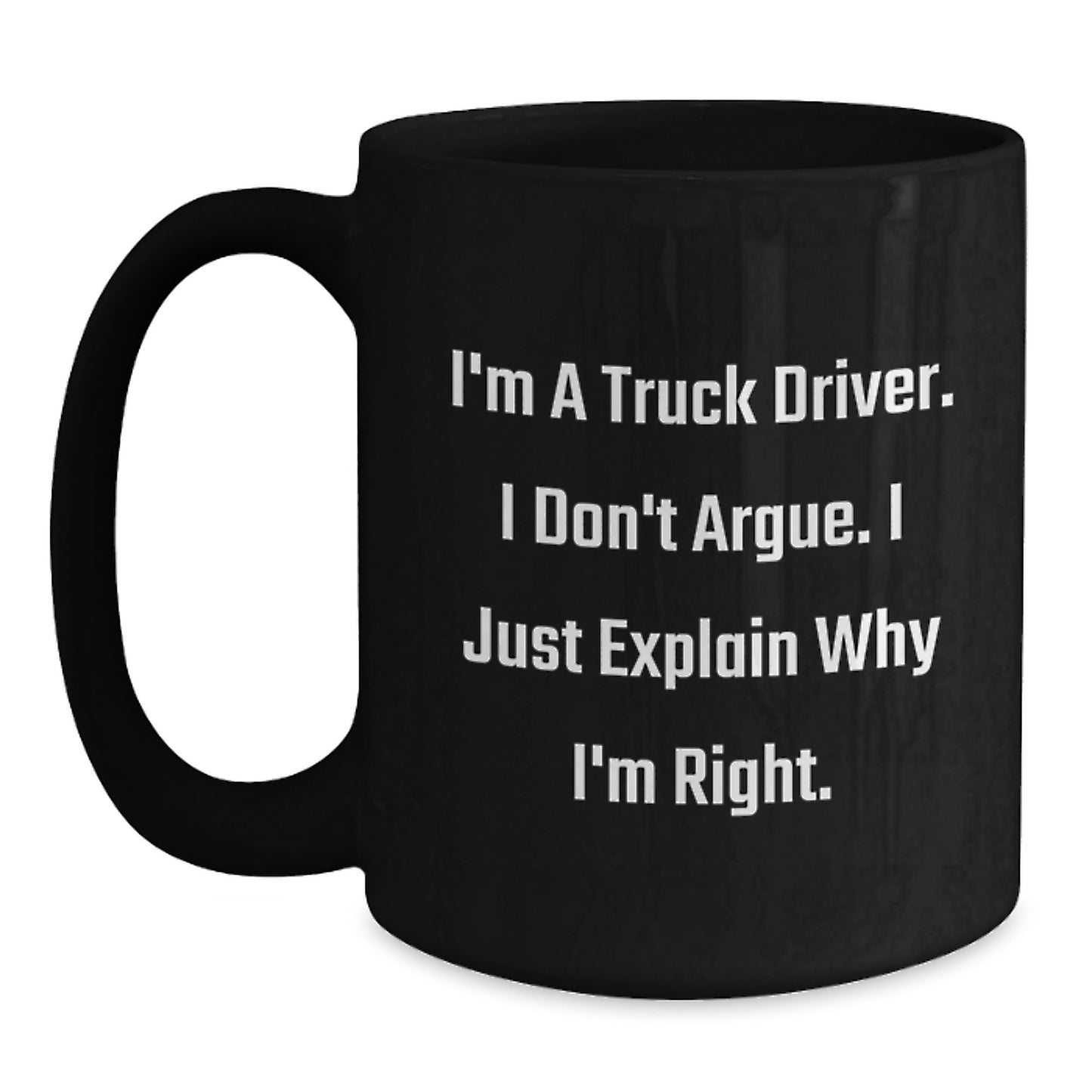 Truck Driver Keepsake Ceramic Coffee Mug 11oz for Him Birthday Gift - Main