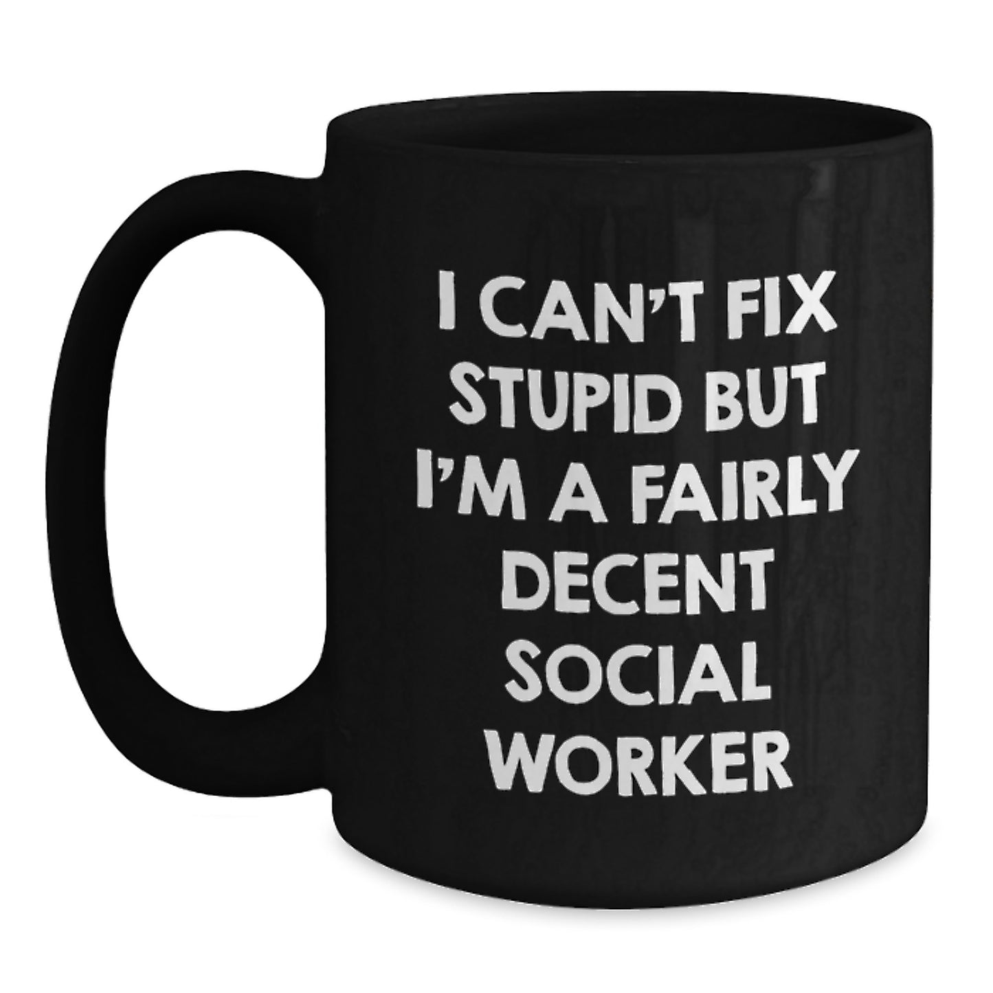 Funny Social Worker Gifts for Women, Inspirational Quotes Black Coffee Mug, Social Worker Gifts from Friends for Graduation - Main