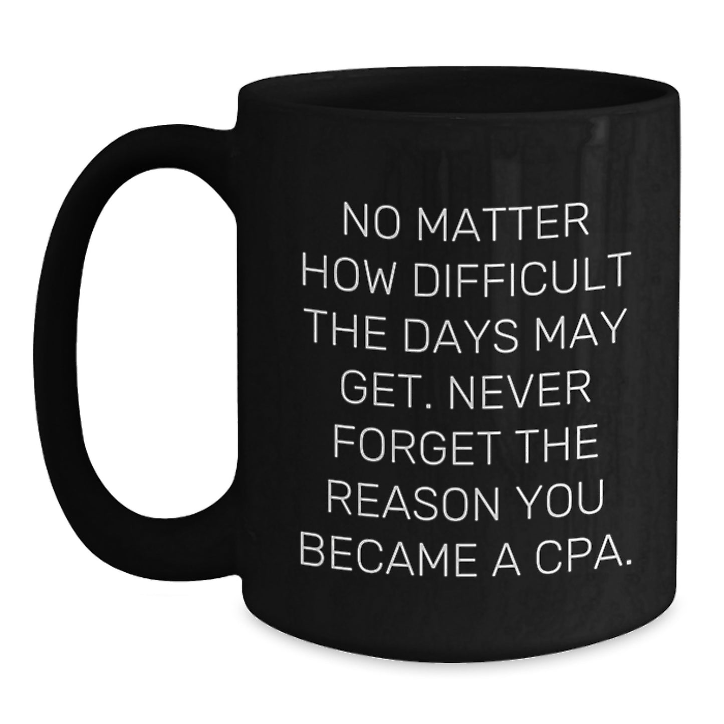 Funny CPA Gifts from Friends, Inspirational Quote Black Coffee Mug, Graduation Unique Gifts for Men, Women, Coworkers, Family - Main