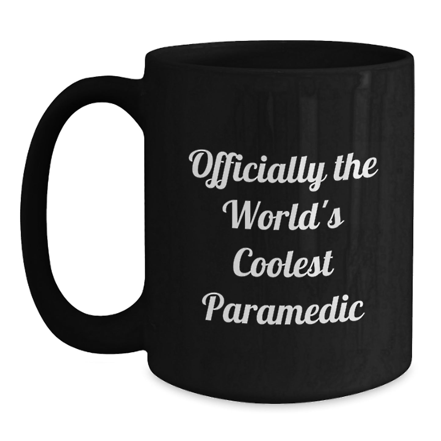 Funny Rescue Worker Gifts for Men - 'Officially The World's Coolest Rescue Worker' Black Coffee Mug, Graduation Unique Gifts from Family - Main
