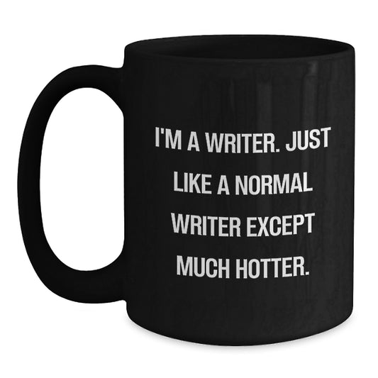 Funny Writer Gifts, Unique Black Coffee Mugs for Writer Men, Valentine's Unique Gifts from Men to Writer - Main