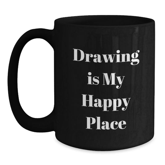 Funny Drawing Gifts for Drawing Enthusiasts, Black Coffee Mug for Graduation Unique Gifts from Friends to Family - Main