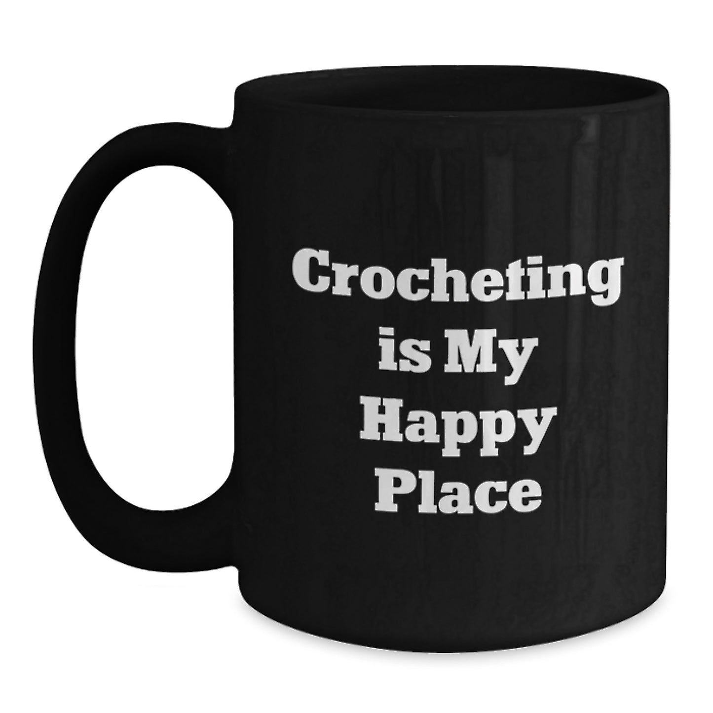 Funny Crocheting Gifts for Friends and Family, Birthday Unique Crochet Mugs for Crocheting Enthusiasts, Gifts from Mom to Daughter, Black Coffee Mug - Main