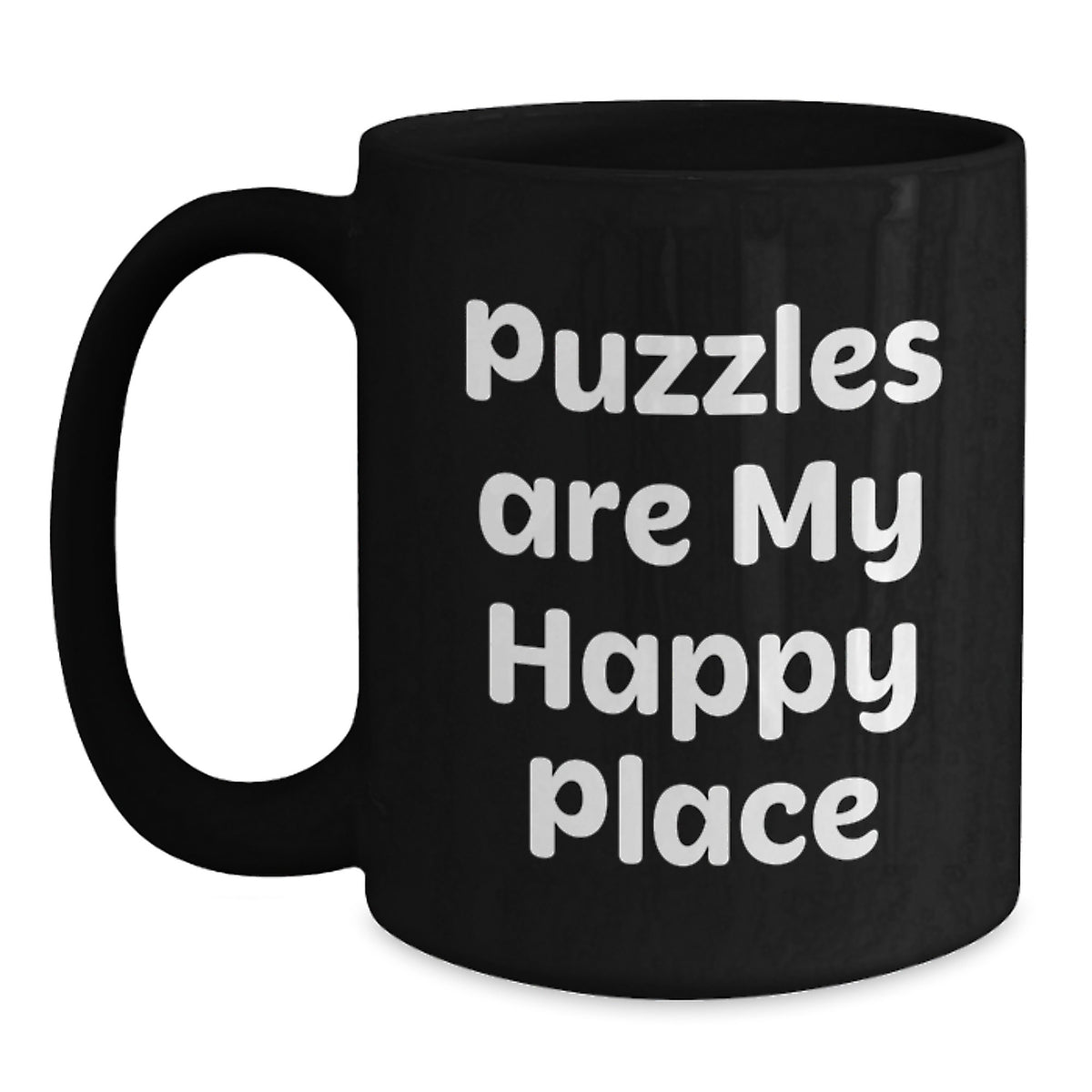 Funny Puzzle Lover Gifts from Women to Puzzles Enthusiasts, Birthday Unique Mugs with Puzzles Are My Happy Place Quote - Main