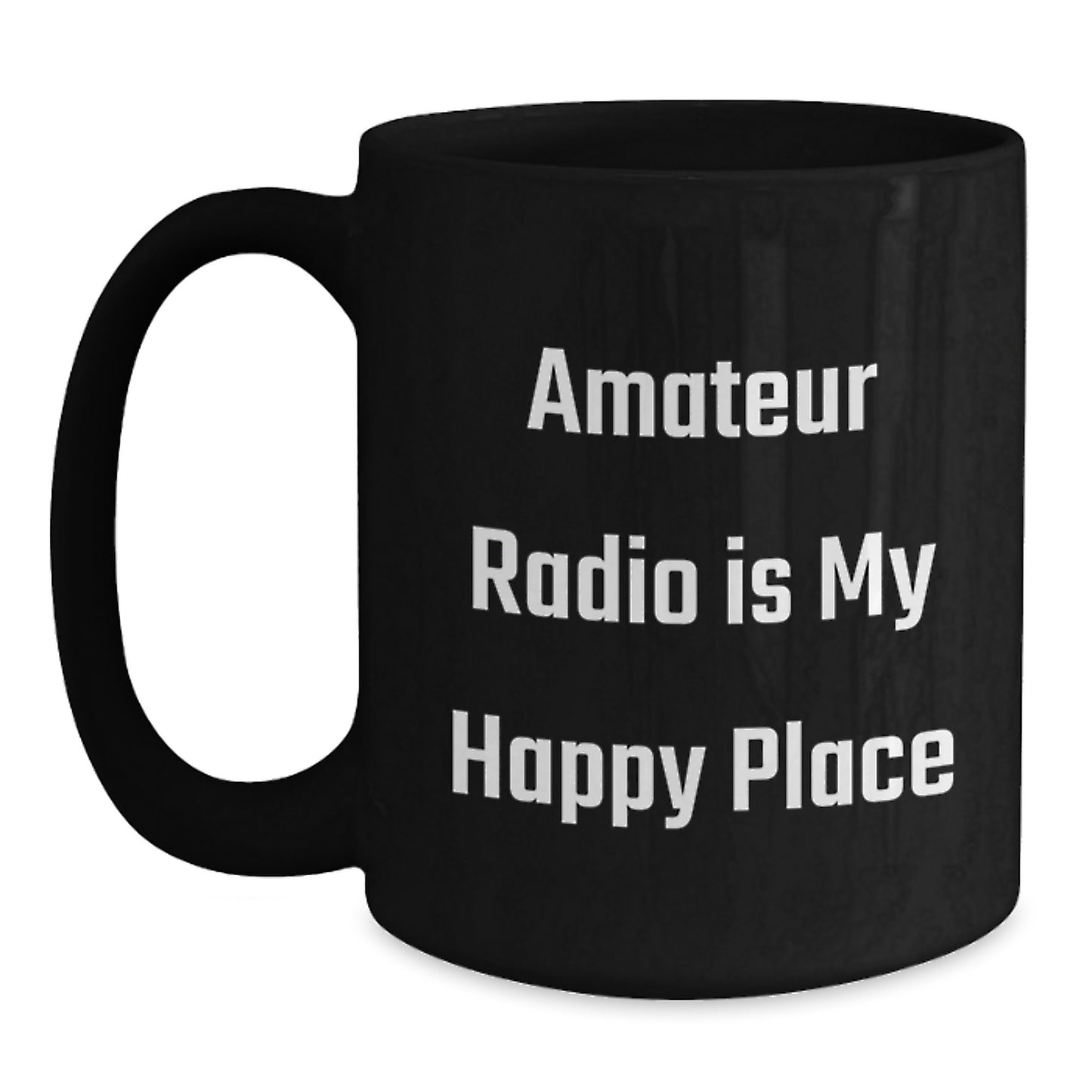 Amateur Radio Keepsake Mug for Him Birthday Gift Black 11oz Ceramic - Main