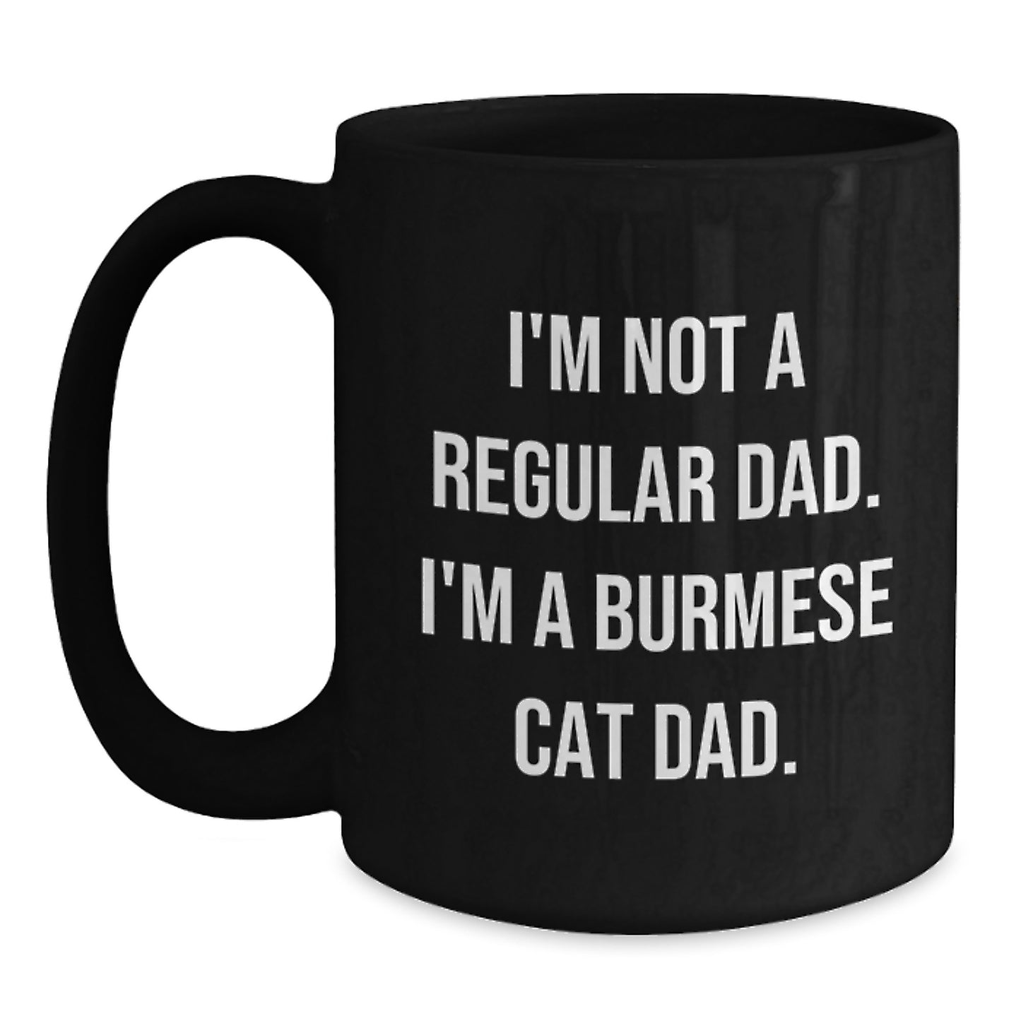 Unique Gifts from Friends for Burmese Cat Lovers, Funny Black Coffee Mug for Graduation - Main