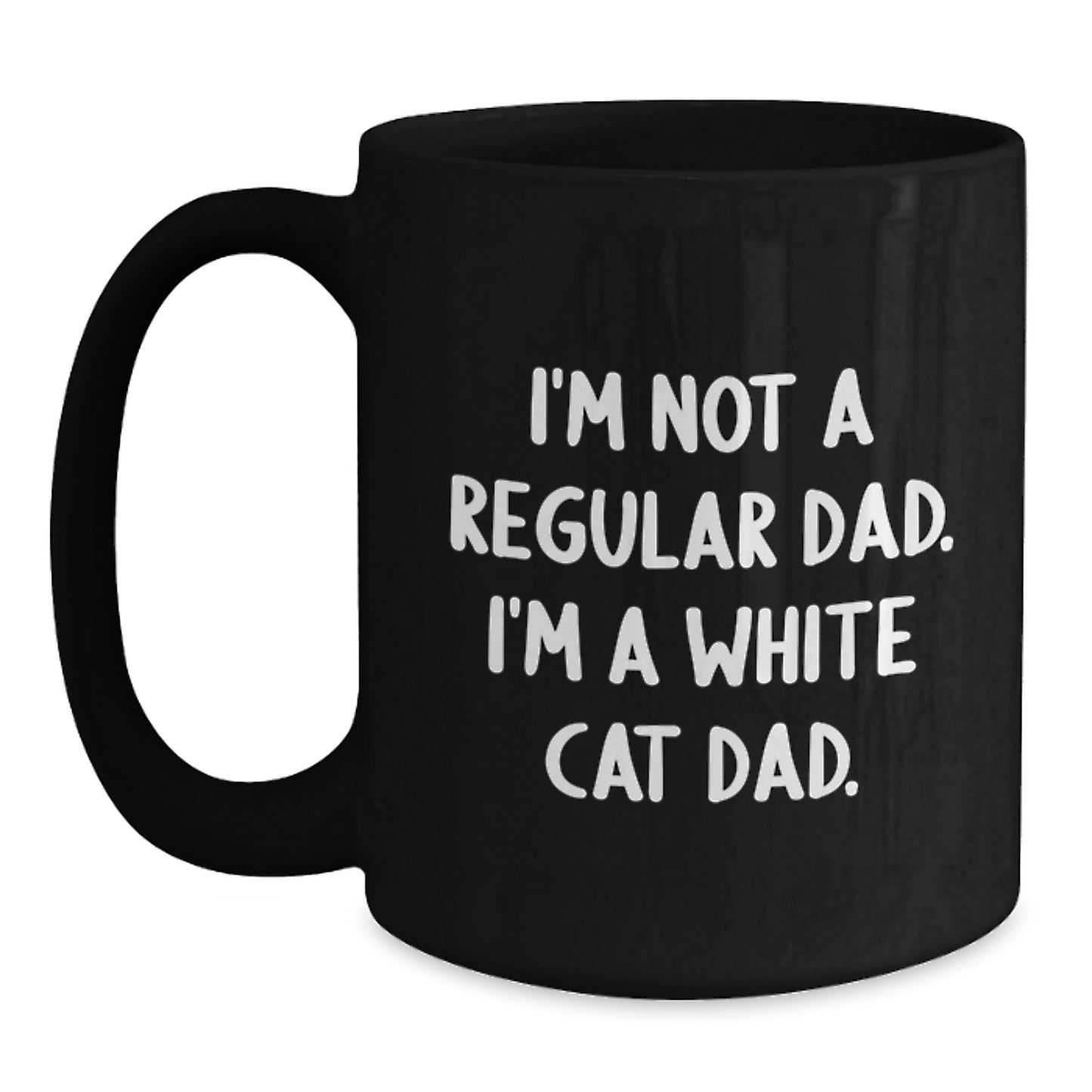 Funny White Cat Gifts for White Cat Dads, Unique Christmas Memorable Presents from Men to Family - Main