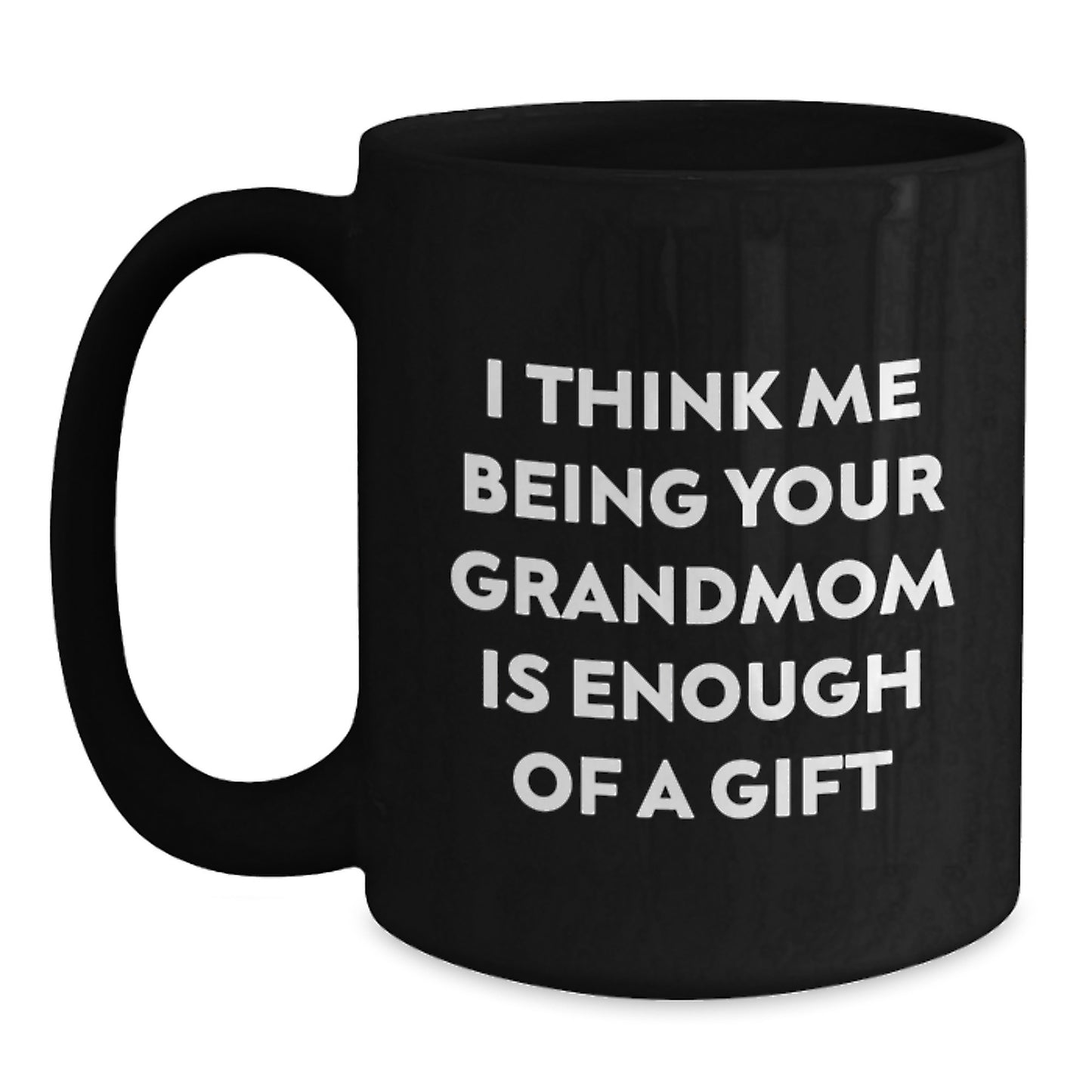 Funny Grandmom Gifts from Family, Black Coffee Mugs for Grandmom, Graduation Unique Gifts - Main