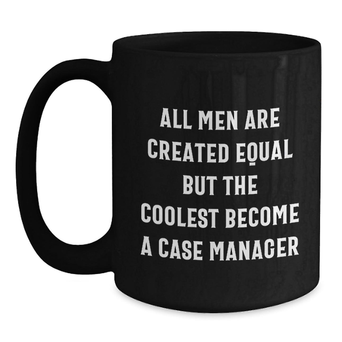Birthday Gift for Her Case Manager Black Coffee Mug Present - Main