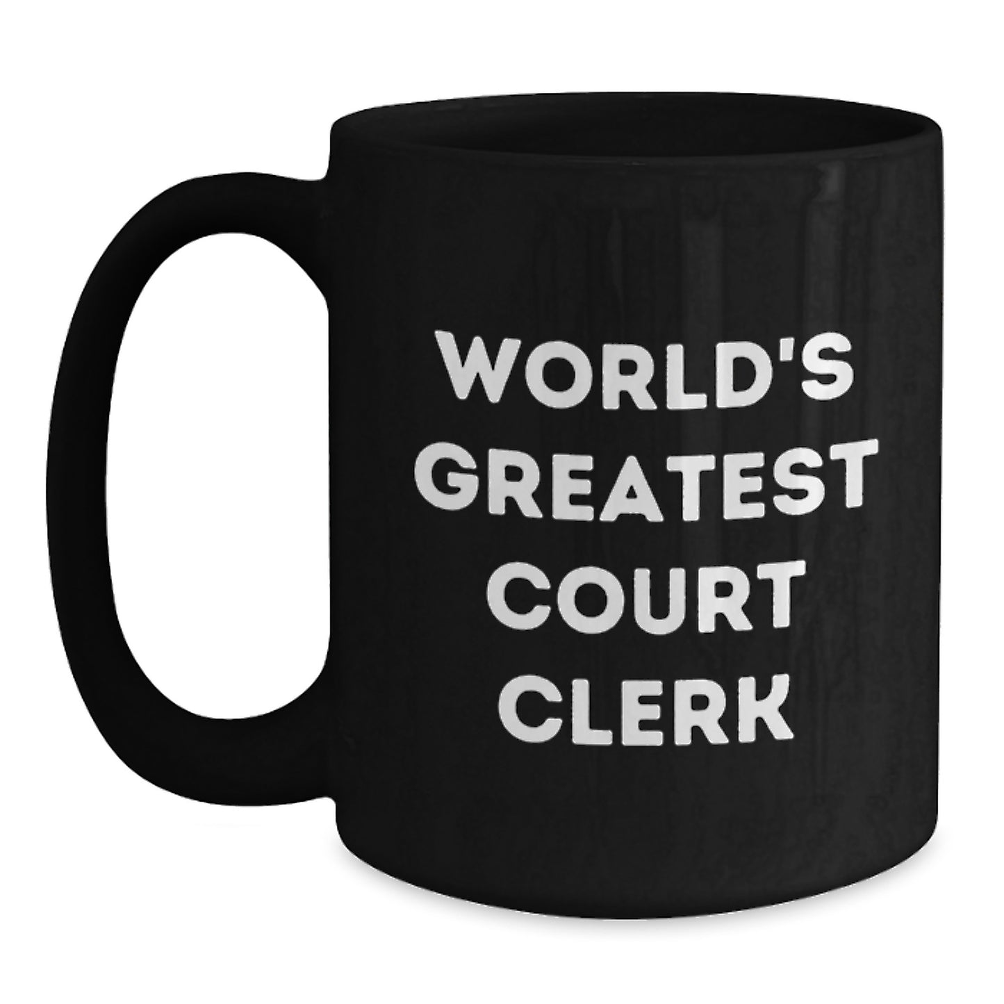 Court Clerk Keepsake Black Coffee Mug for Him Birthday Gift - Main
